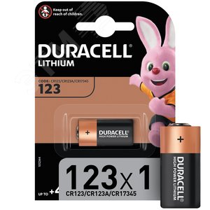 Элемент питания CR123 ULTRA (10/50/5400) Duracell
