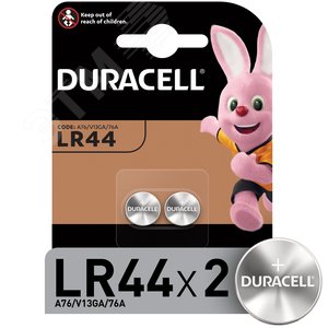 Элемент питания NEW LR44-2BL (20/200/14400) Duracell