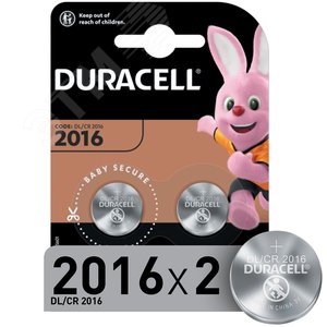 Элемент питания CR2016-2BL (20/200/29400) Duracell