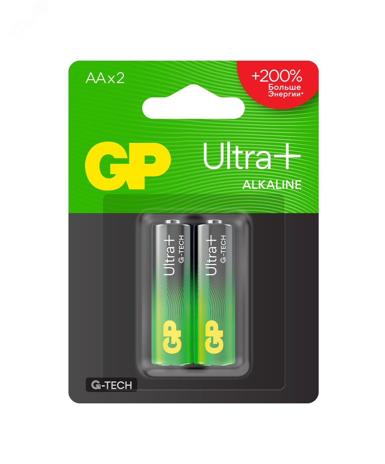 Изображение товара GP Ultra Plus G-tech AA 15A батарейка алкалиновая 2 шт