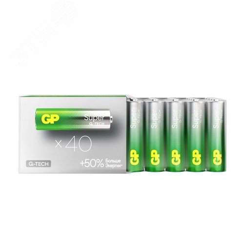 Изображение товара Батарейка алкалиновая GP Super Alkaline G-Tech 24А АAA, в упаковке по 60 шт (упак)