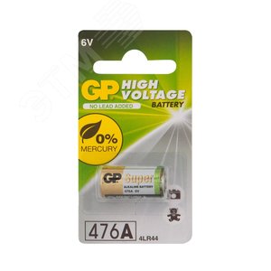 Изображение товара Батарейка высоковольтная 6В GP 476AF - 1 шт. в блистере (шт)