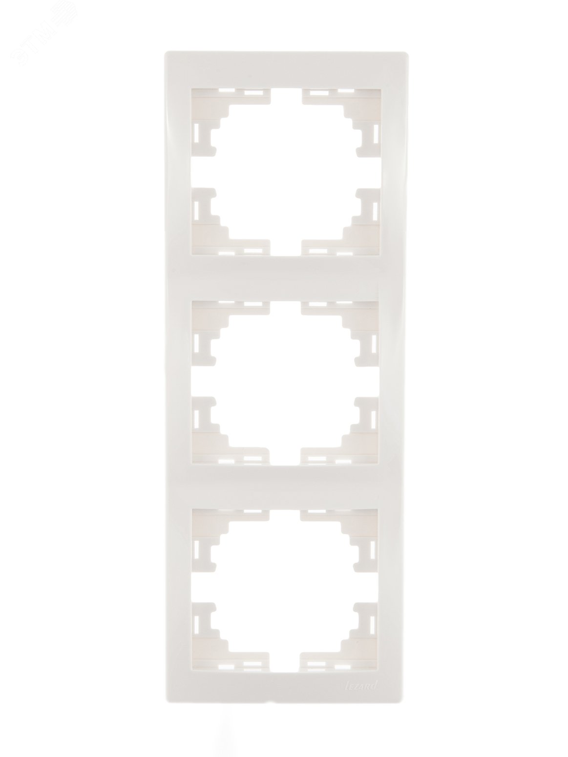 MIRA Рамка 3 поста вертикальная белая без вставок 701-0200-153 Lezard