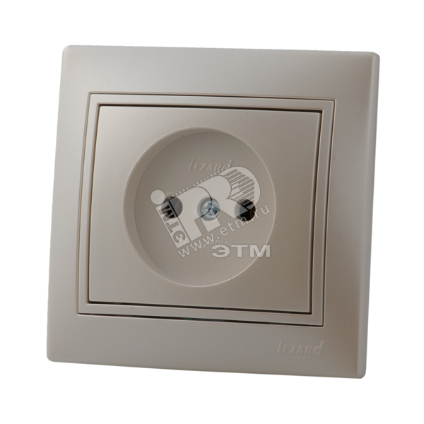 Изображение товара Мира Розетка без заземления жемчужно-белая с вставкой, 16А, IP20