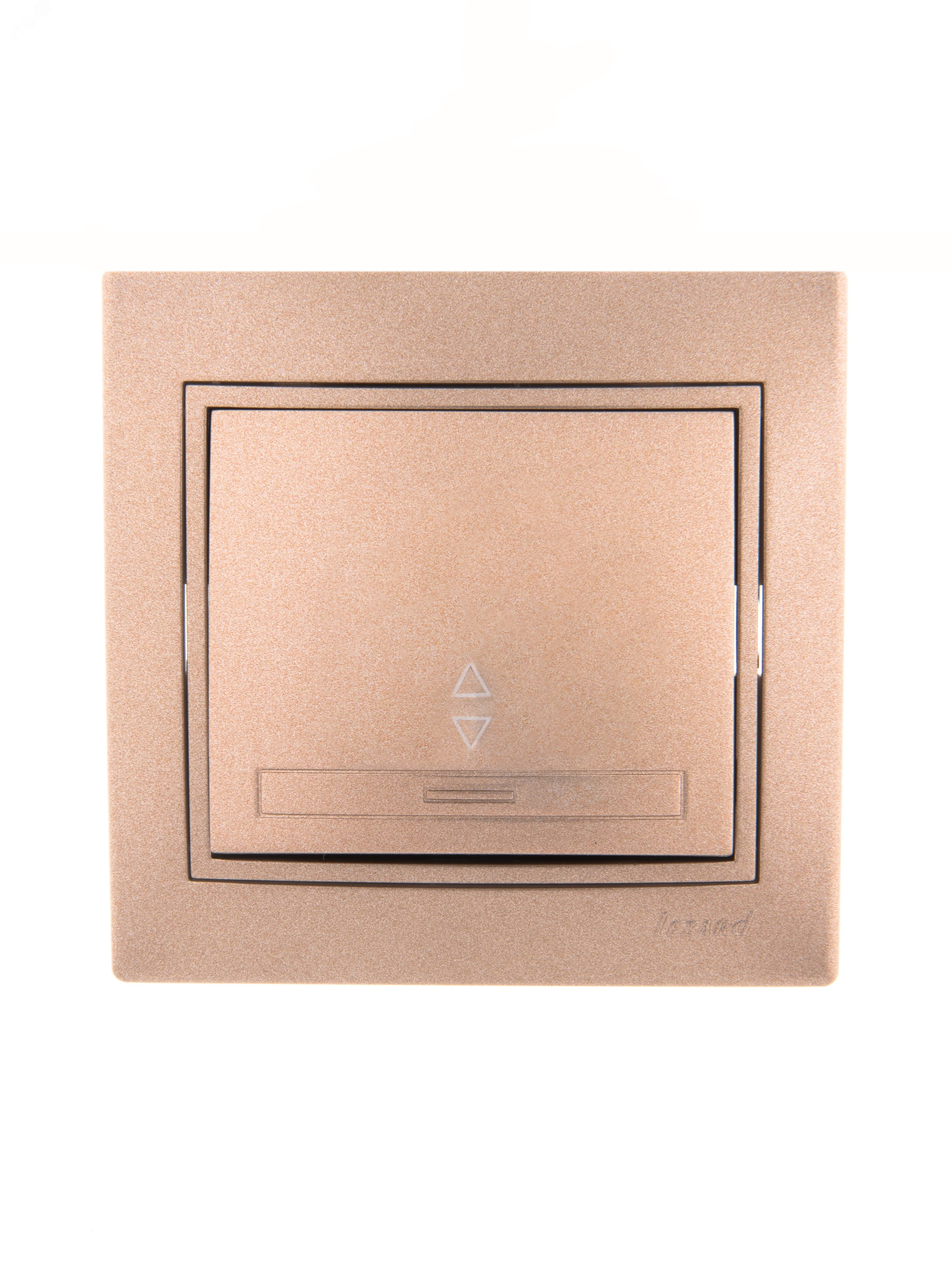 Изображение товара Выключатель проходной Мира светло-коричневый металлик IP20 для бытовых установок