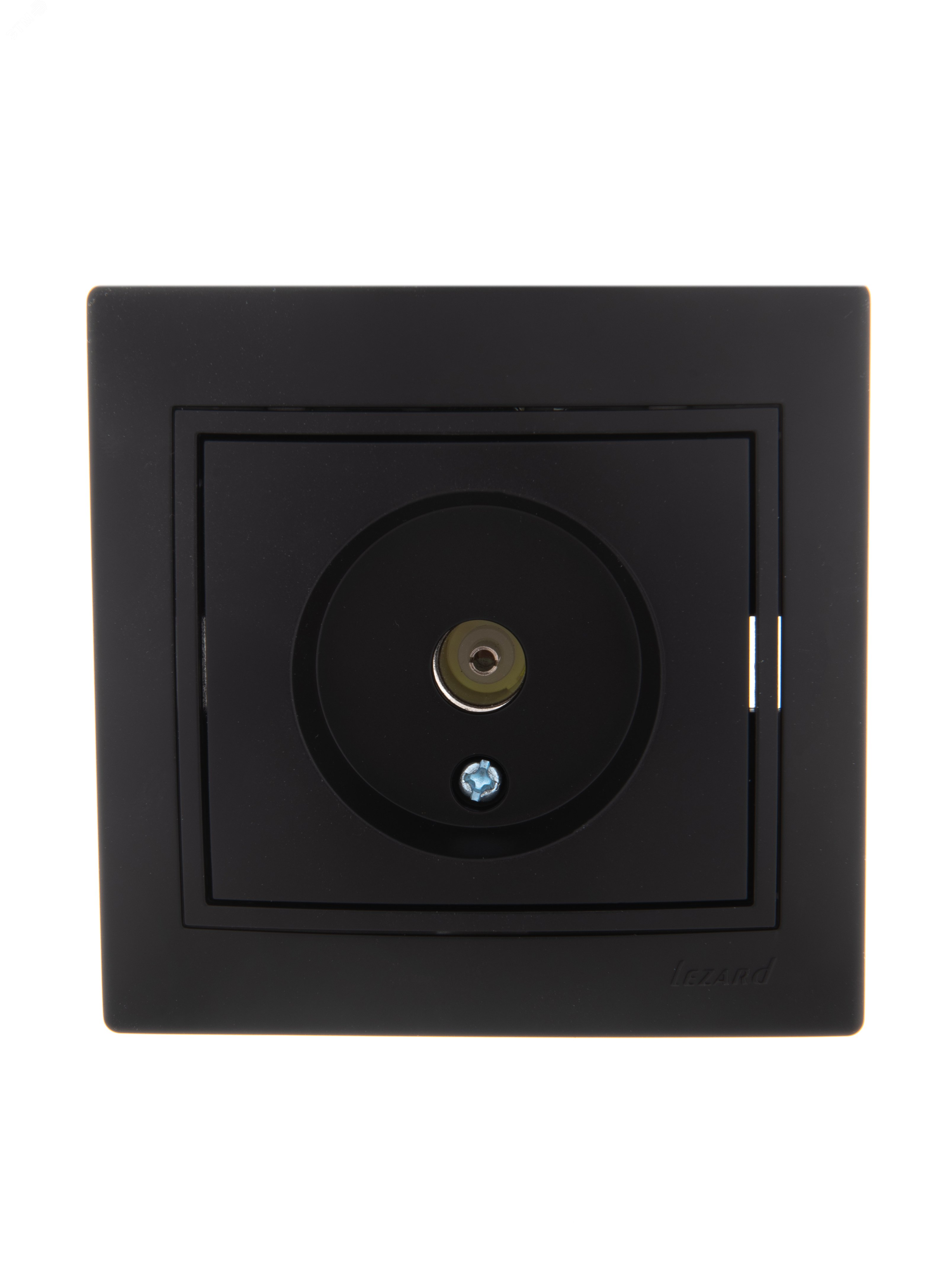 Изображение товара Розетка информационная MIRA 1 пост черный бархат скрытая монтаж