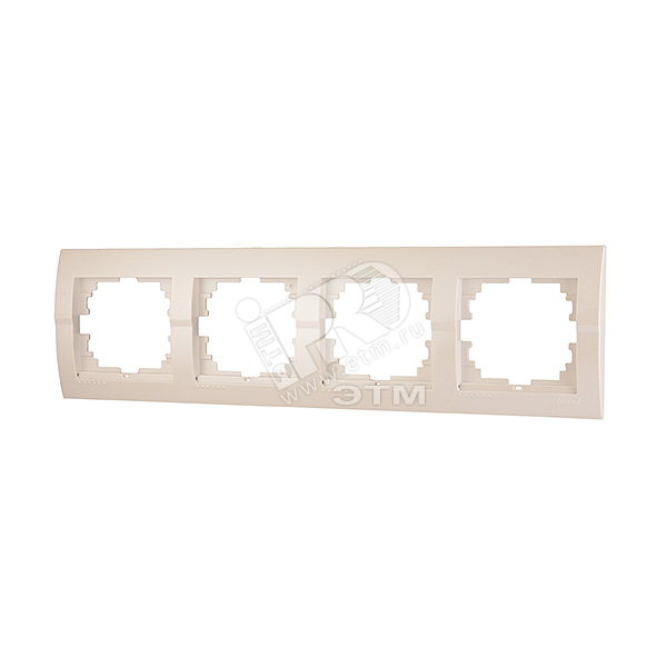 Изображение товара DERIY Рамка 4-ая горизонтальная жемчужно белая металлик Изображение товара DERIY Рамка 4-ая горизонтальная жемчужно белая металлик