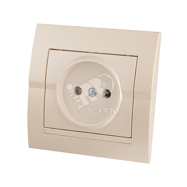 Изображение товара Розетка силовая DERIY ПБТ жемчужно-белая без заземления и шторок