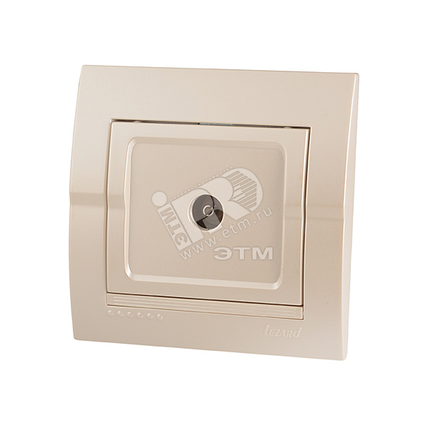 Изображение товара DERIY Розетка ТВ проходная жемчужно-белая металлик