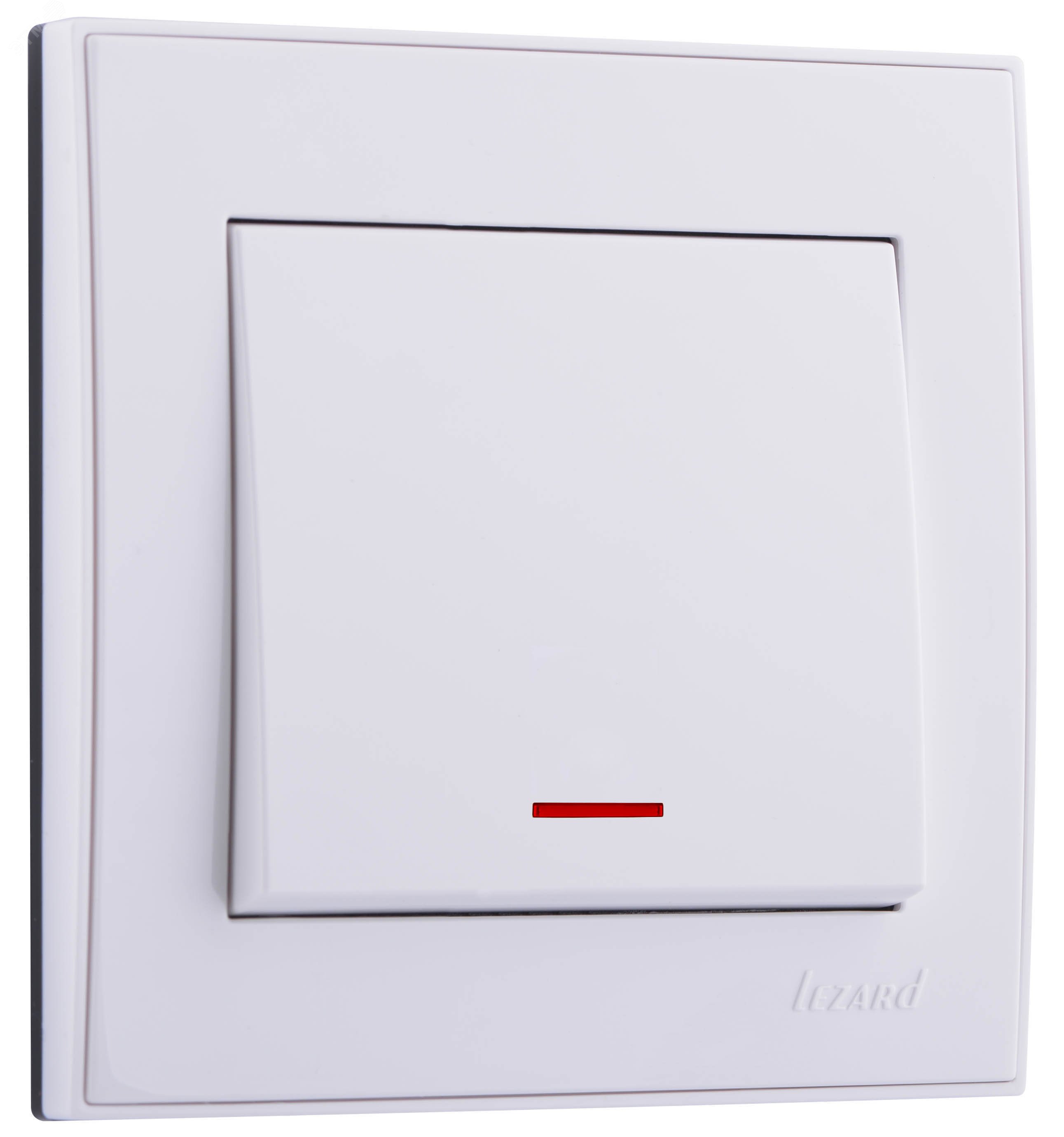 Изображение товара Выключатель RAIN с подсветкой белый