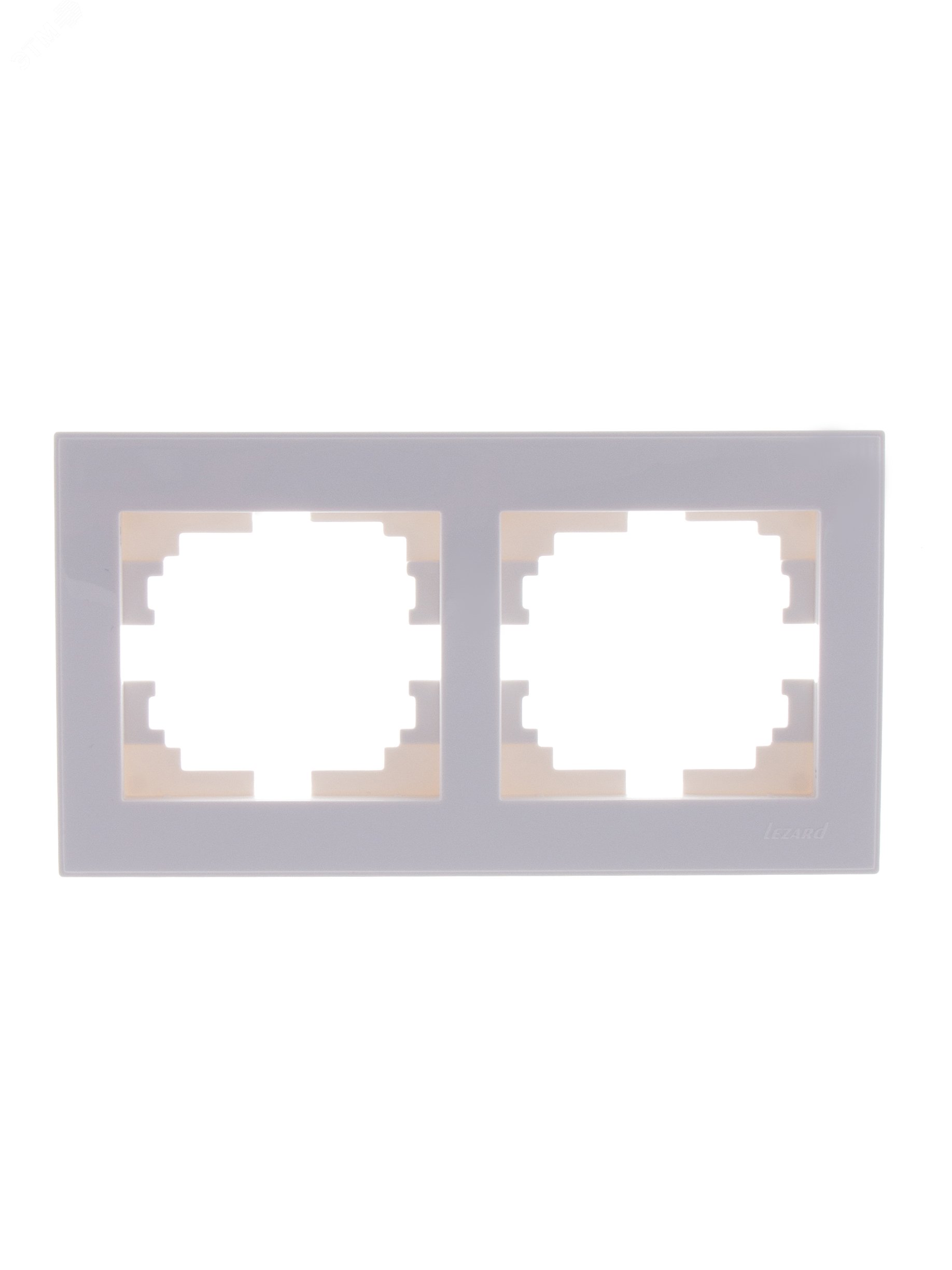 Изображение товара Рамка RAIN 2-ая горизонтальная белая с боковой вставкой для электросетей