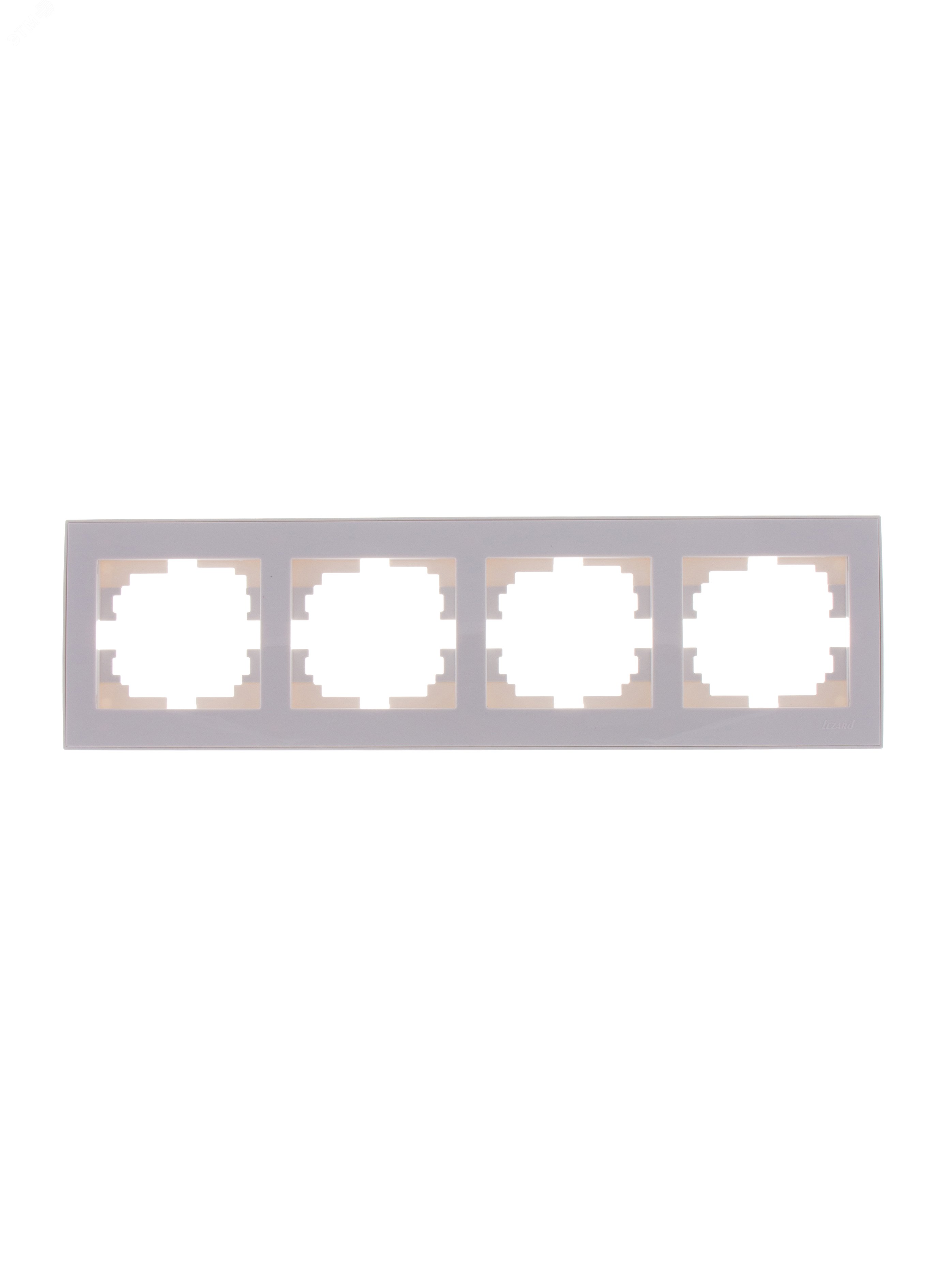 Изображение товара Рамка RAIN 4-ая горизонтальная белая с боковой вставкой для электромонтажа