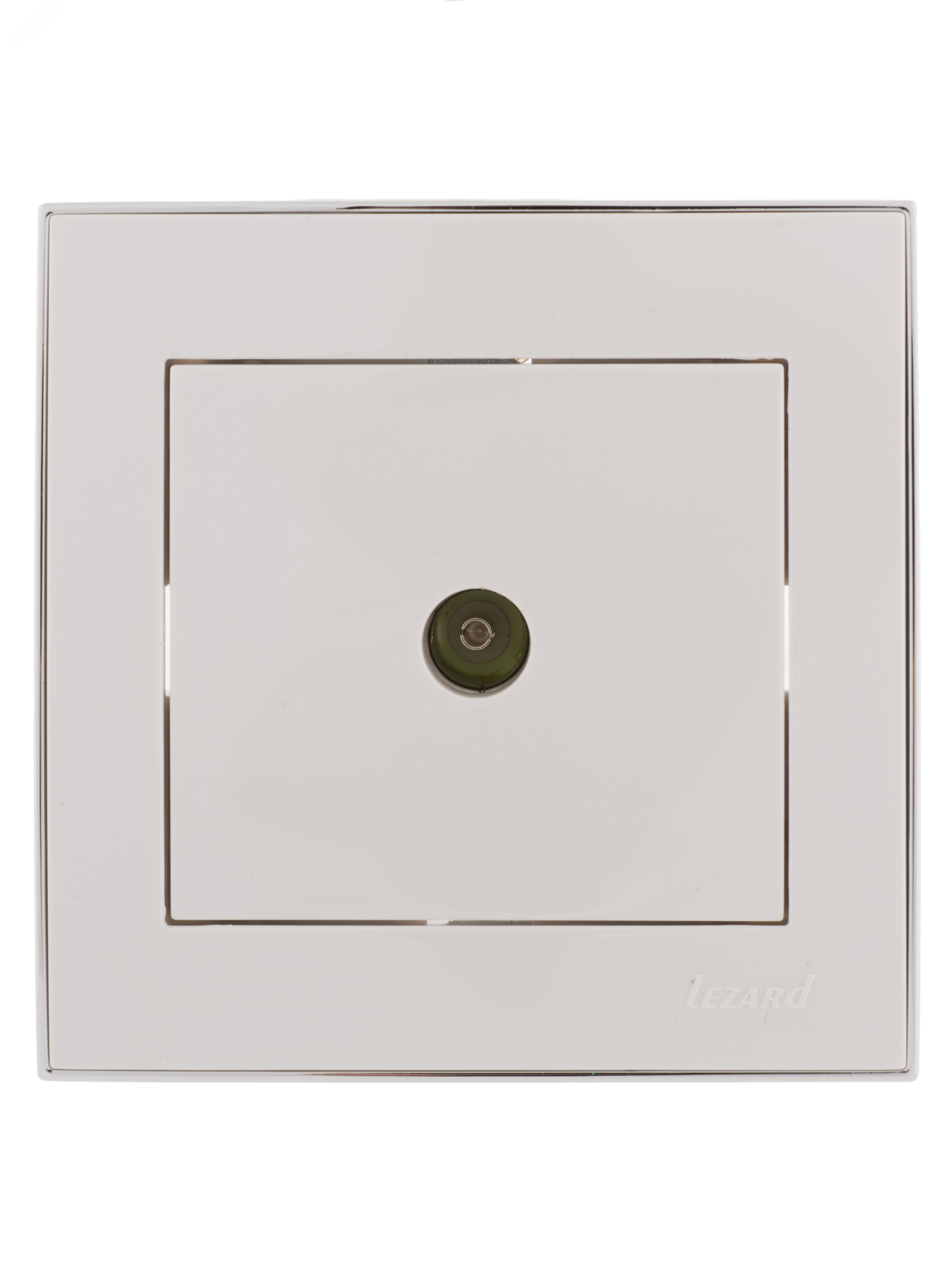 Изображение товара Розетка ТВ информационная серия RAIN Lezard скрытый монтаж белый хром