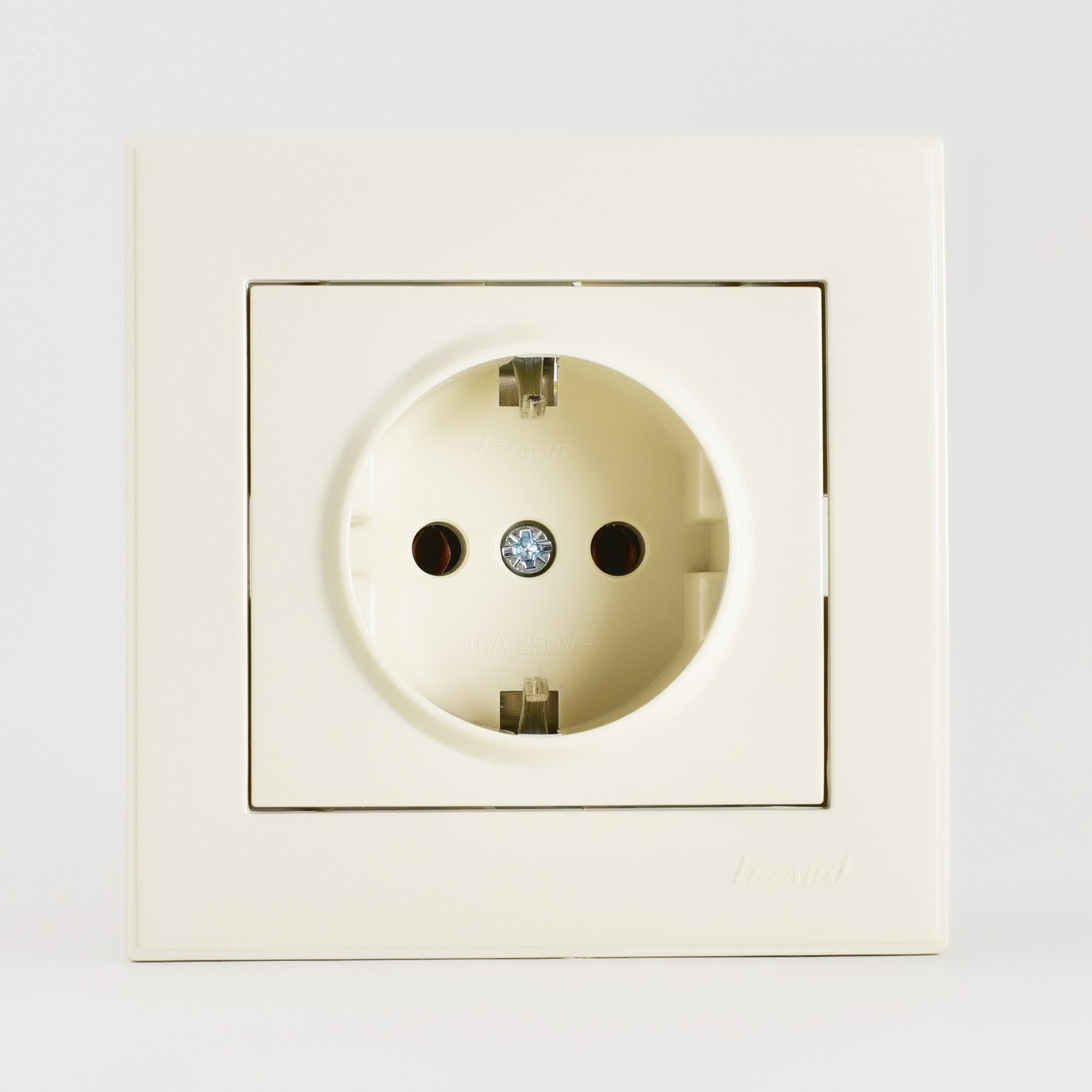 Изображение товара Розетка силовая РОЗЕТКА RAIN с/з керамика крем 220В 16А IP20