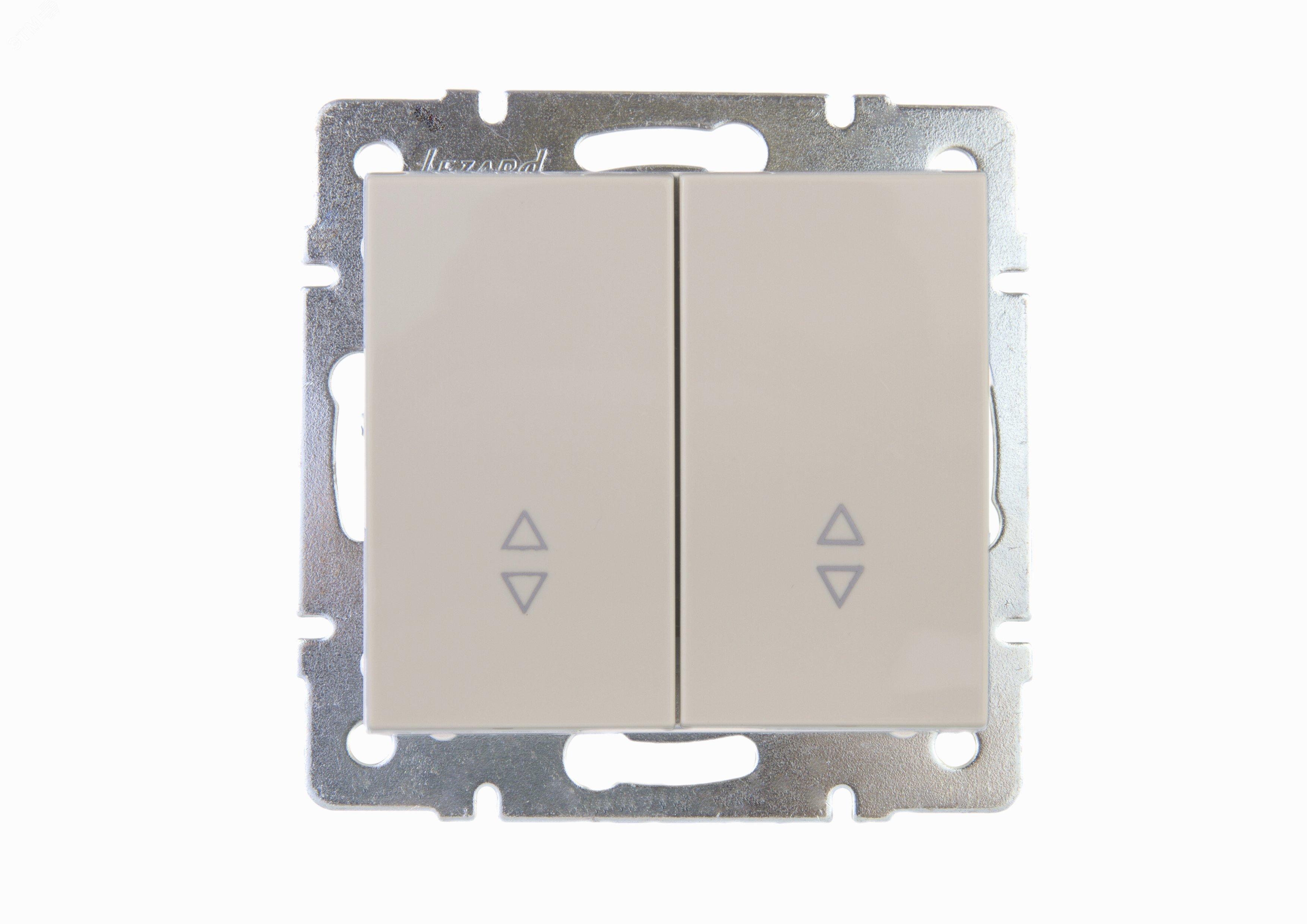 Изображение товара Выключатель RAIN проходной 2-х клавишный кремовый Внутренний монтаж