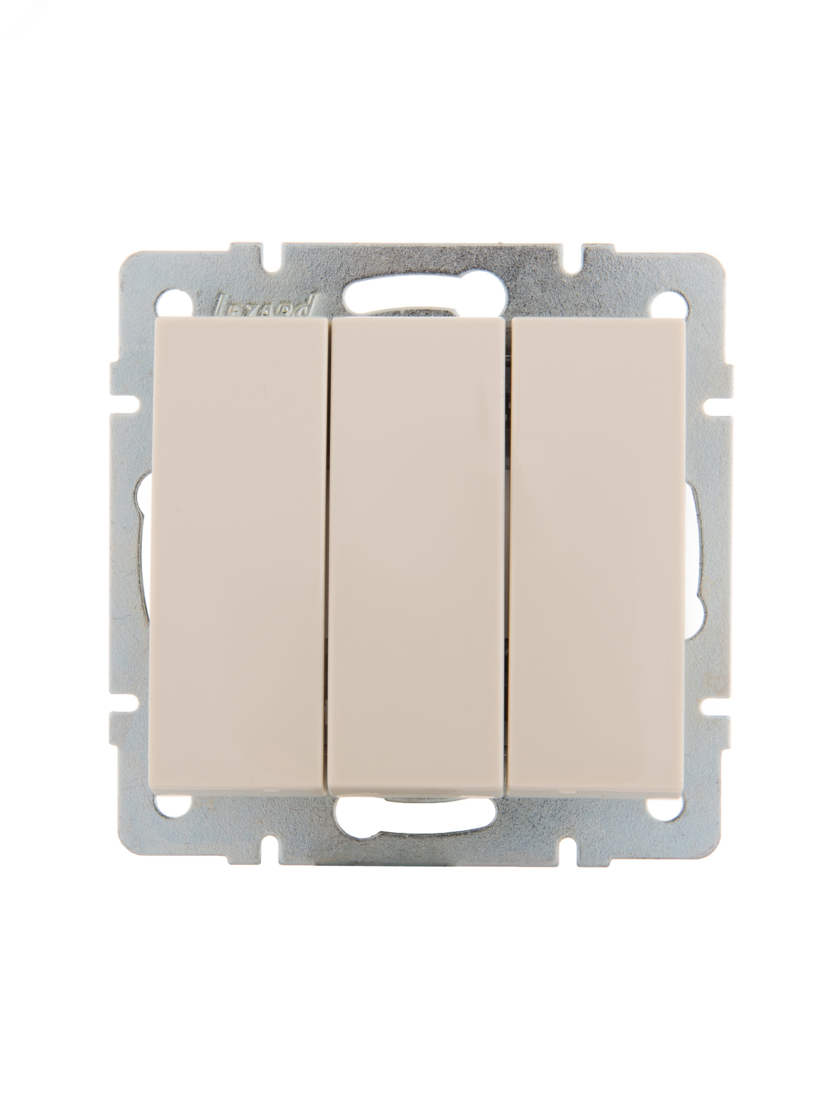 Изображение товара Выключатель RAIN тройной крем механизм для бытового монтажа