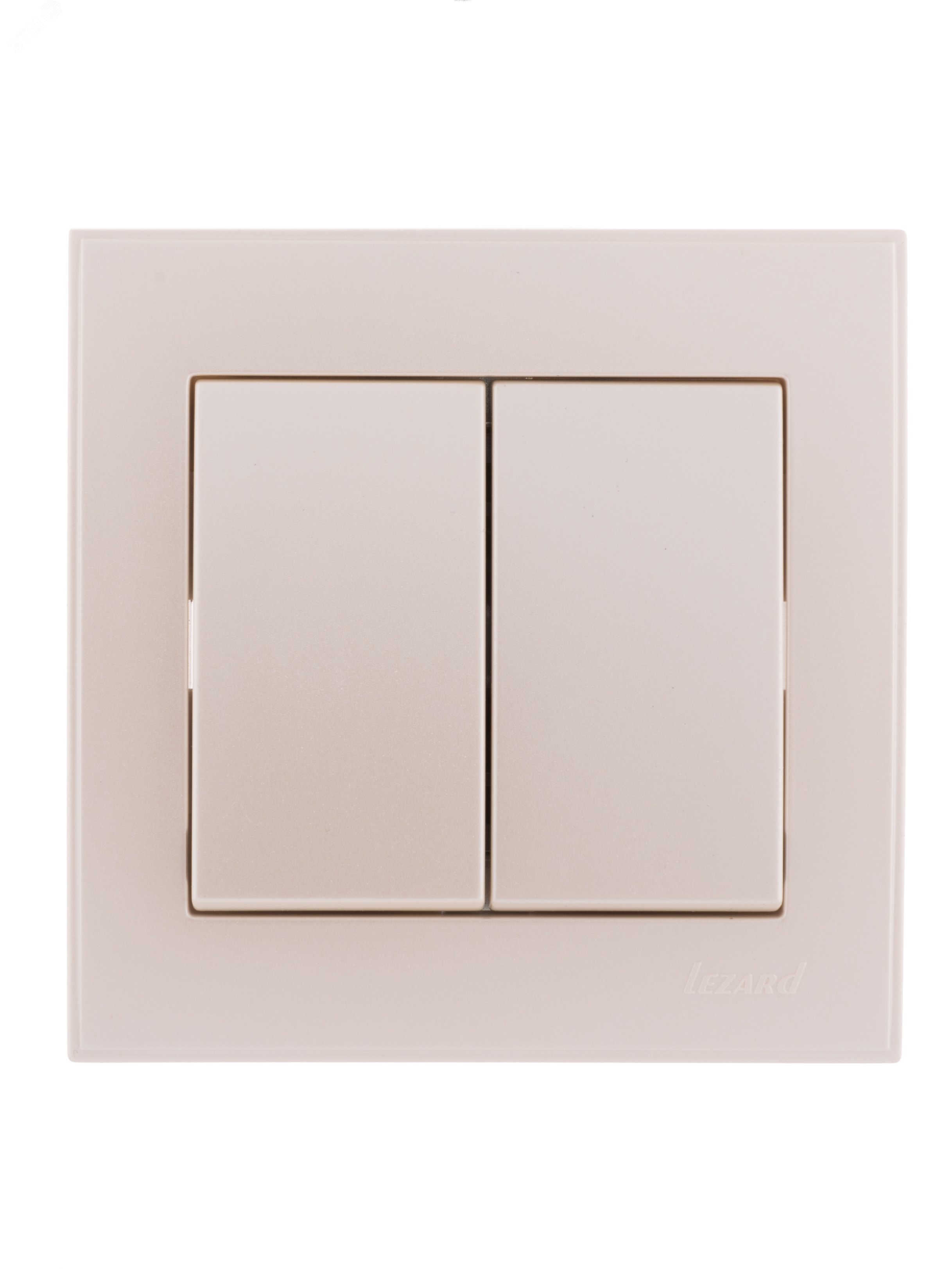 Изображение товара Выключатель RAIN двойной жемчужно-белый перламутр (шт)