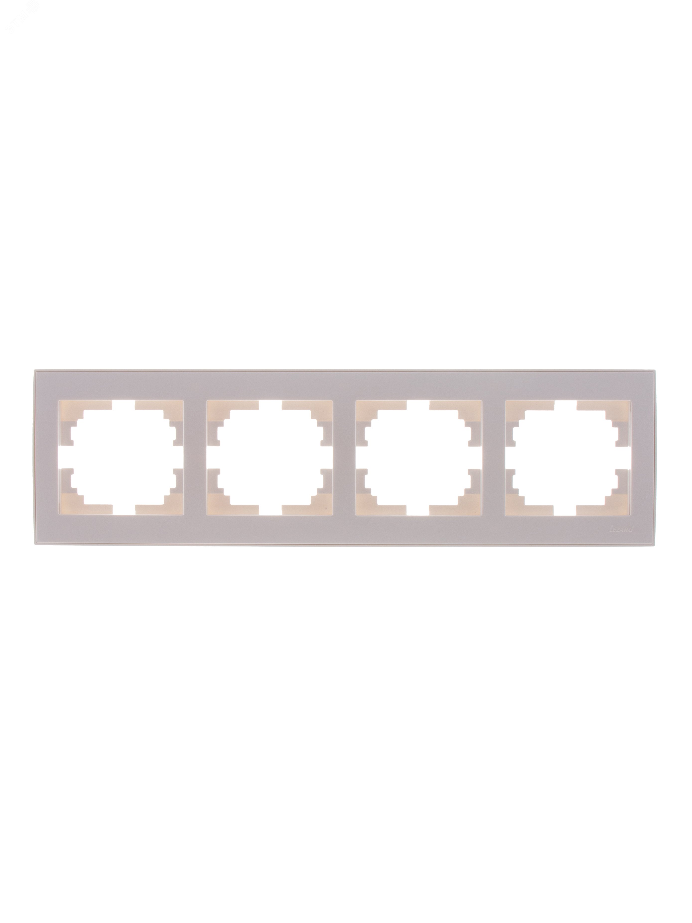 Рамка RAIN 4-ая горизонтальная жемчужно-белый перламутр с боковой вставкой 703-3030-149 Lezard