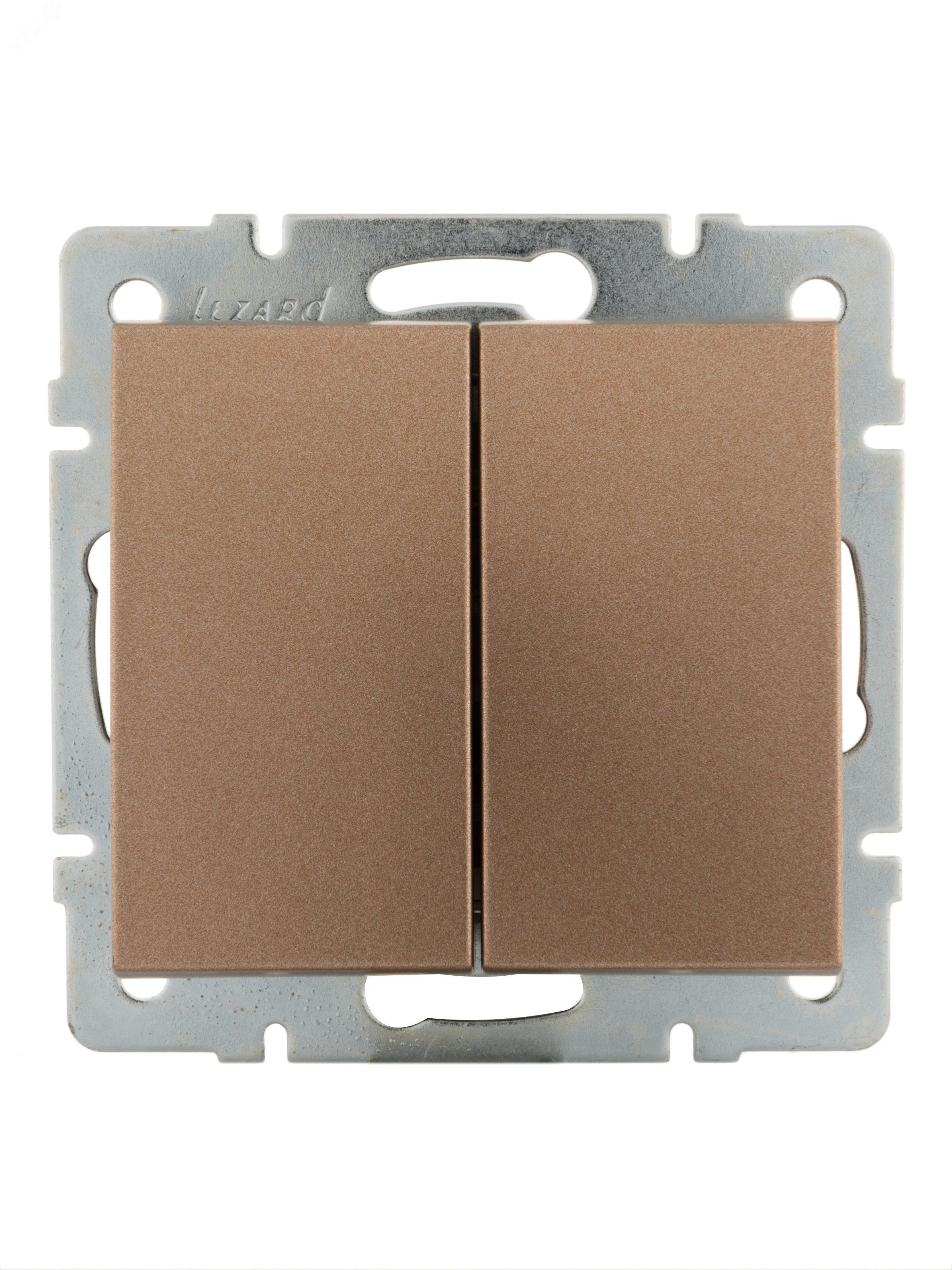 Изображение товара Выключатель Rain двойной бронза матовая механизм скрытый 220 В IP20