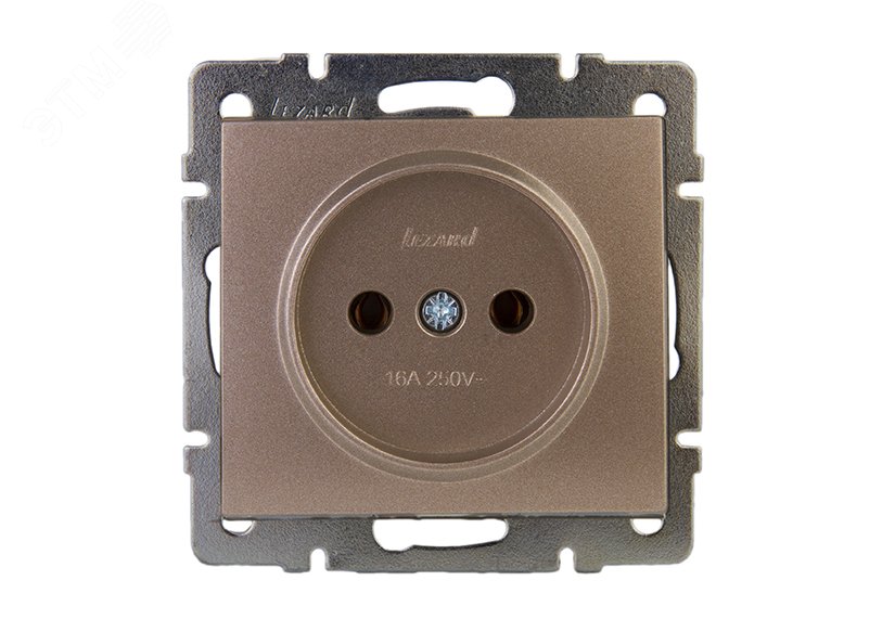 Изображение товара Розетка RAIN без заземления керамика бронза матовая механизм (шт)