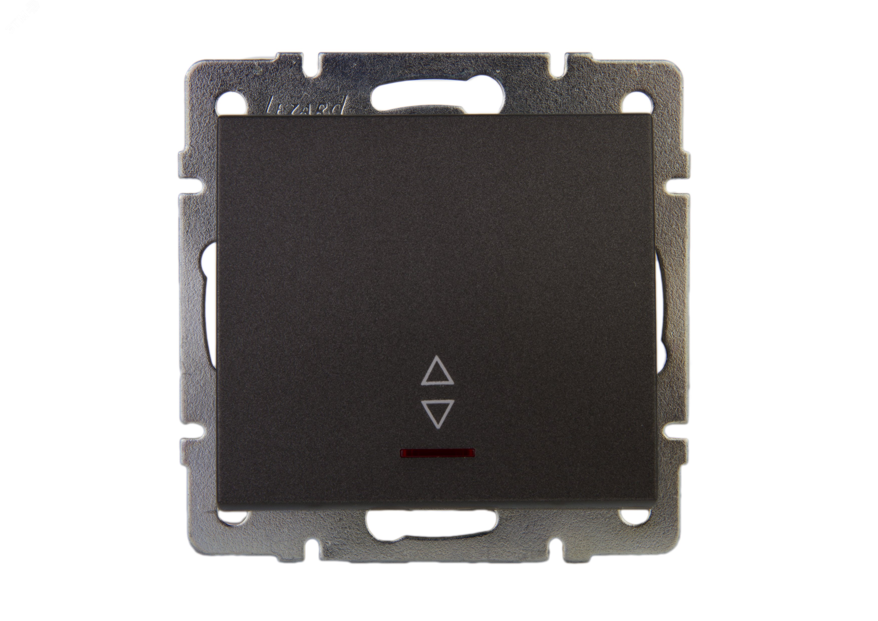 Изображение товара Выключатель RAIN проходной с подсветкой черный графит матовый 1 клавиша IP20