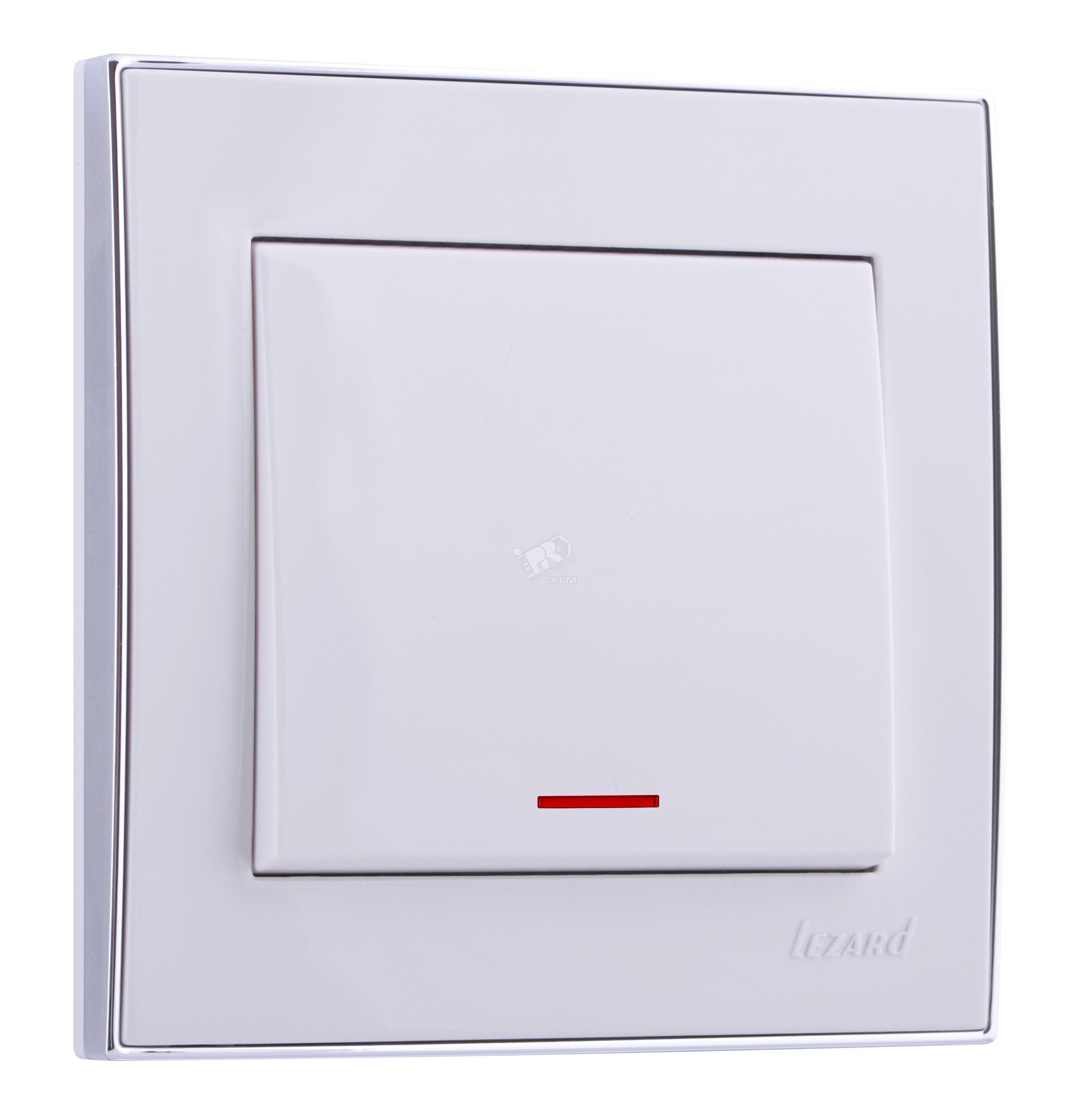 Изображение товара RAIN Выключатель с подсветкой белый с боковой вставкой хром 703-0225-111