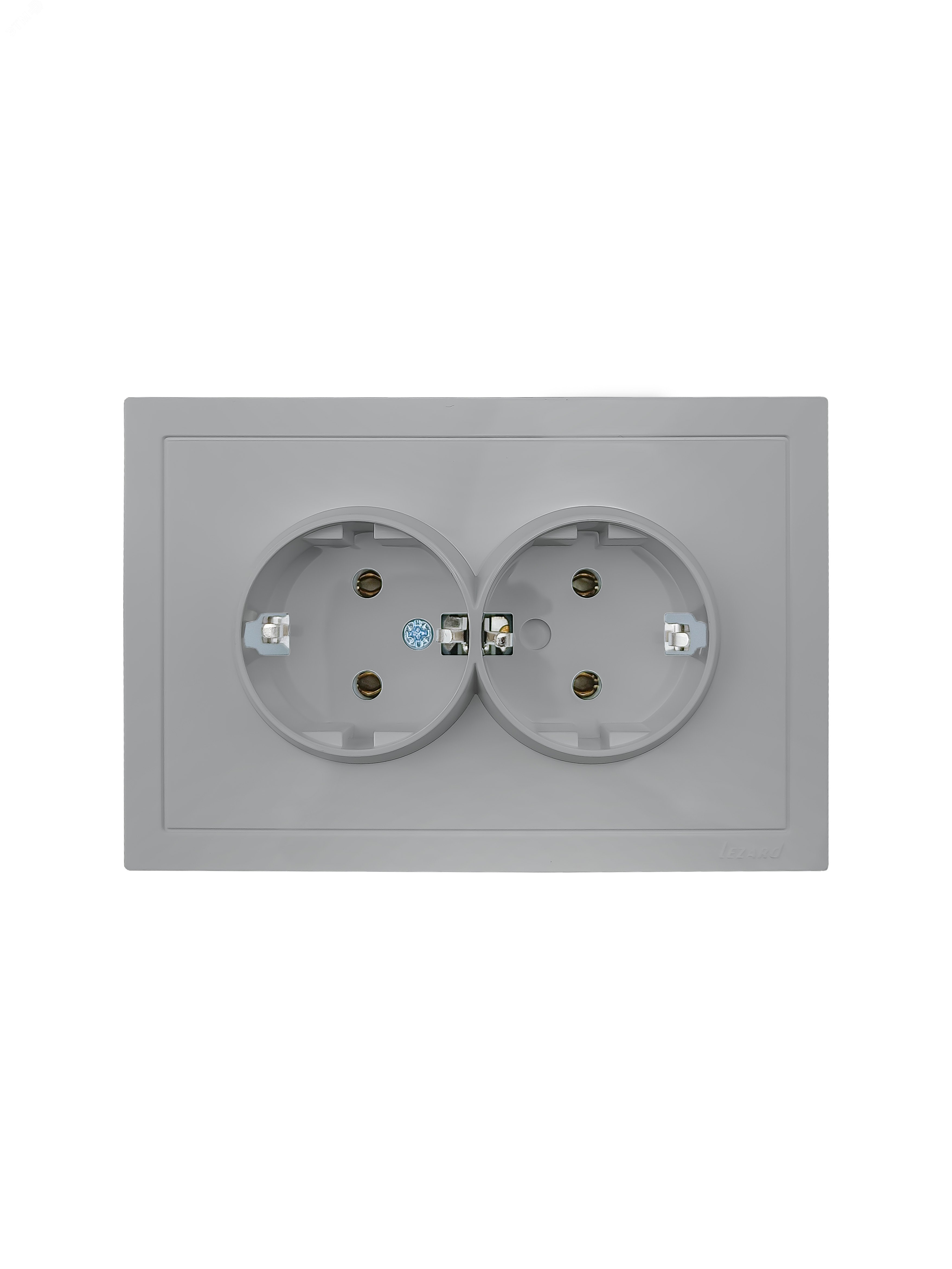 Изображение товара ЗУ двойная без заземления 16А белая серии ZIMA Lezard 704-0200-128BQC