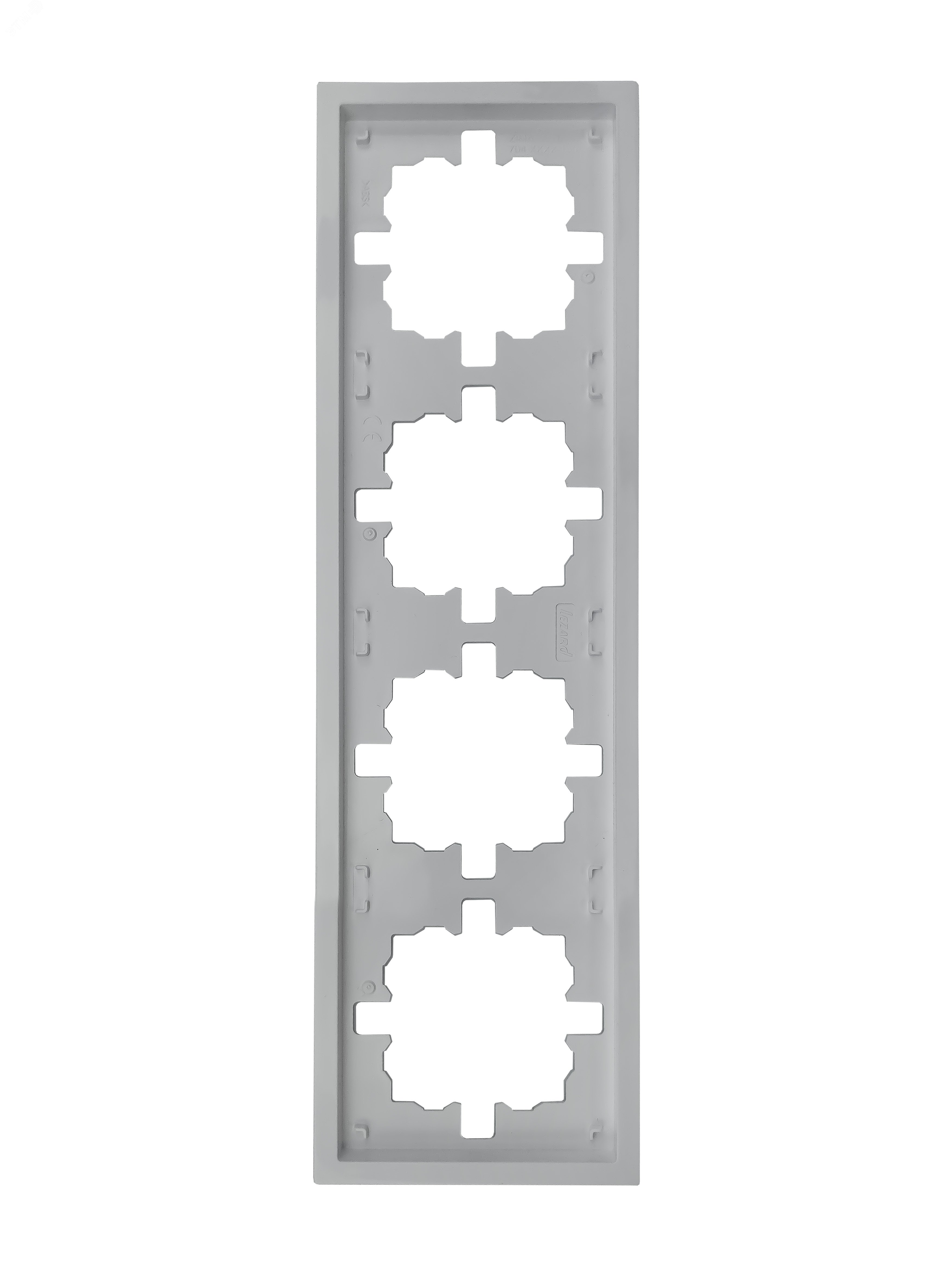 Изображение товара Рамка 4-ая универсальная белая Lezard 704-0200-149 для электрических выключателей