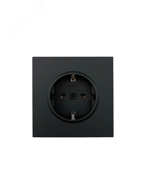 Изображение товара Розетка с заземлением ZIMA 16 А черный бархат Lezard 704-4288-122BQC