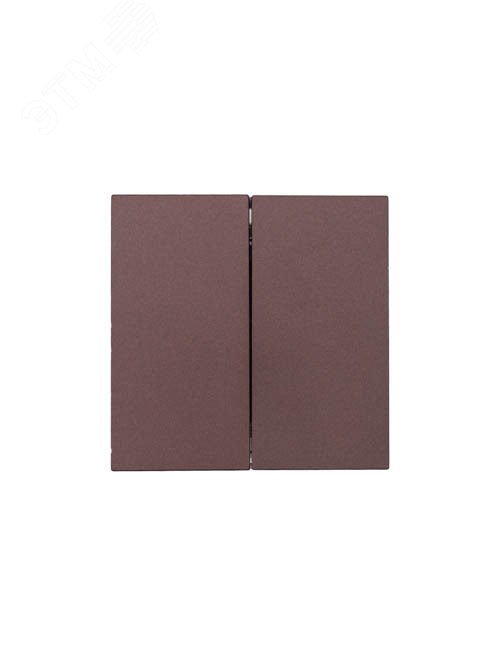 Изображение товара Выключатель двухклавишный 10 А Lezard шоколад безвинтовой механизм