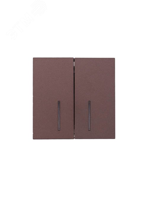Изображение товара Выключатель 2-кл. с подсветкой Lezard 704-7388-112QC 10А шоколад