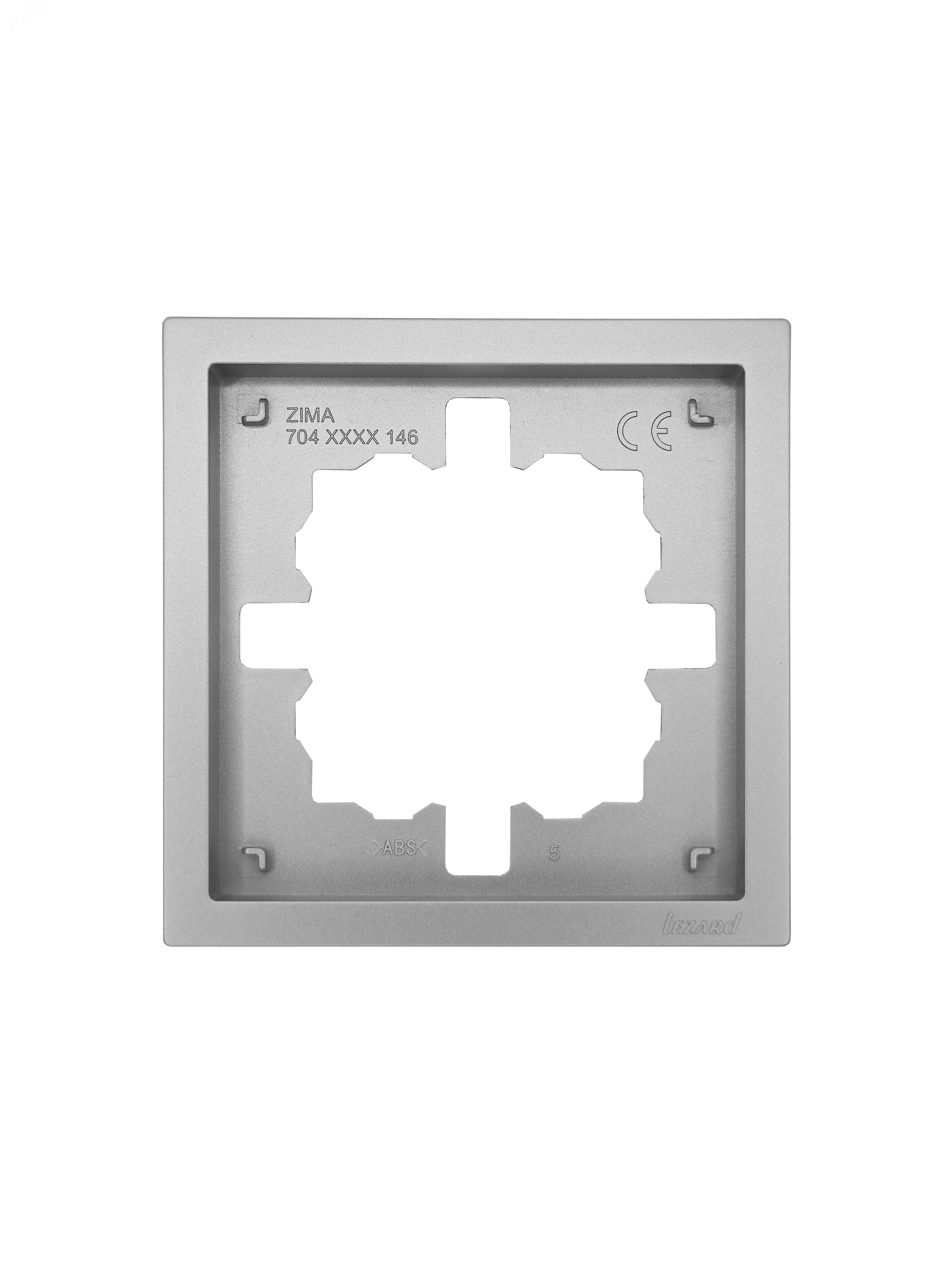 Изображение товара Рамка ZIMA Lezard 704-7400-146 Универсальная серый матовый