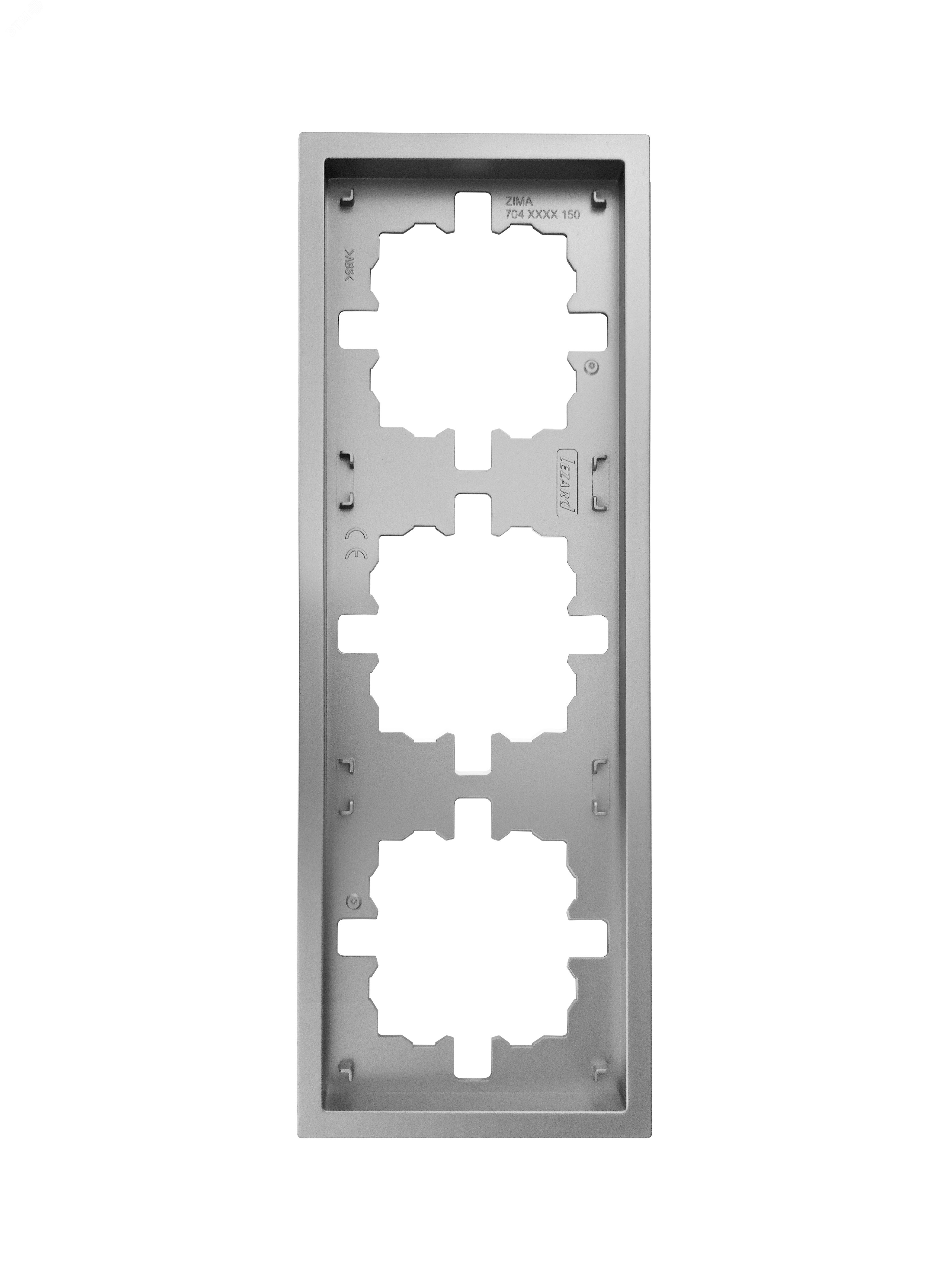 Изображение товара ЗЯМА Рамка 3-ая универсальная серый матовый Lezard 704-7400-148