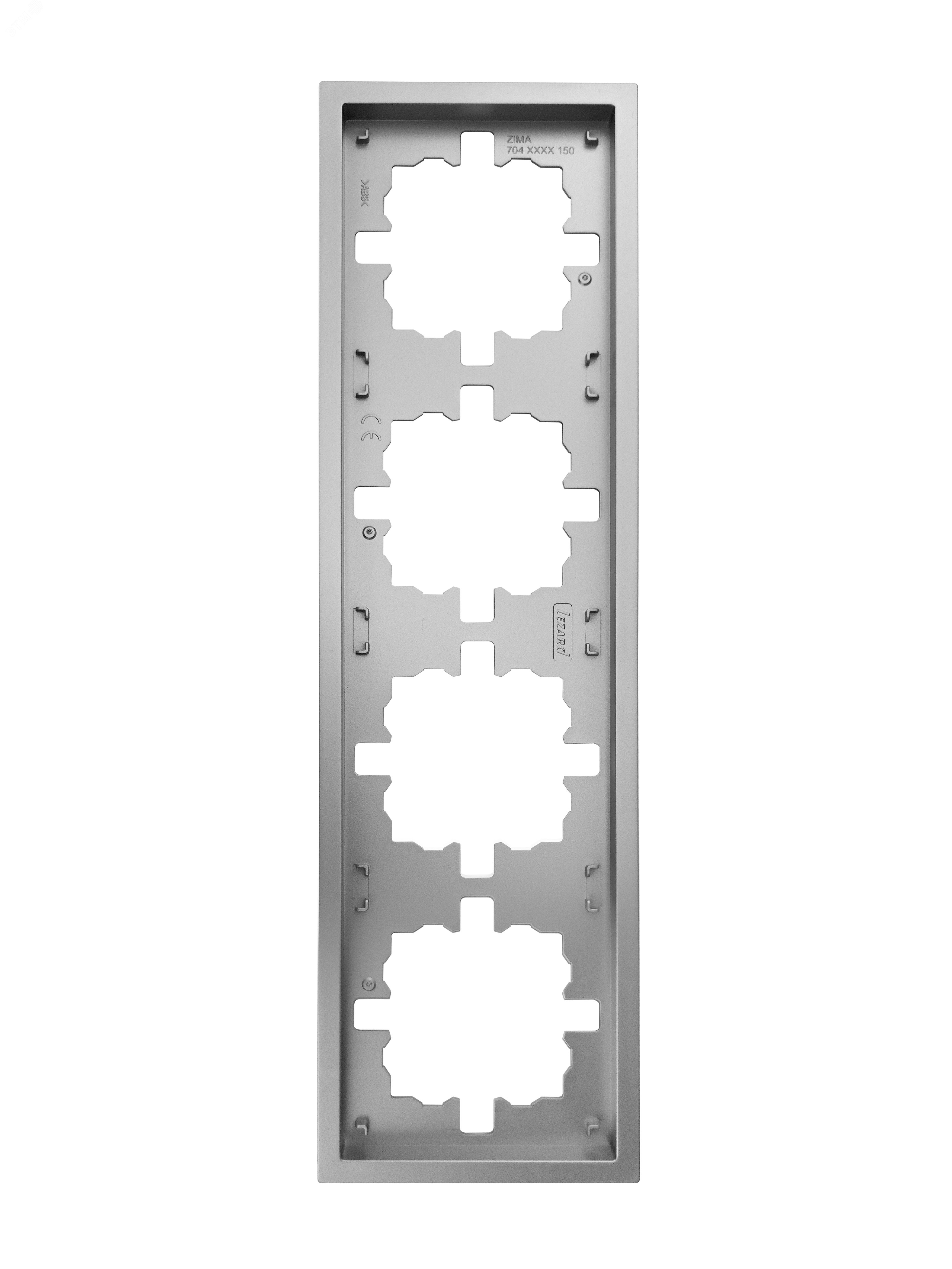Изображение товара ZIMA Рамка 4-ая универсальная серый матовый Lezard 704-7400-149
