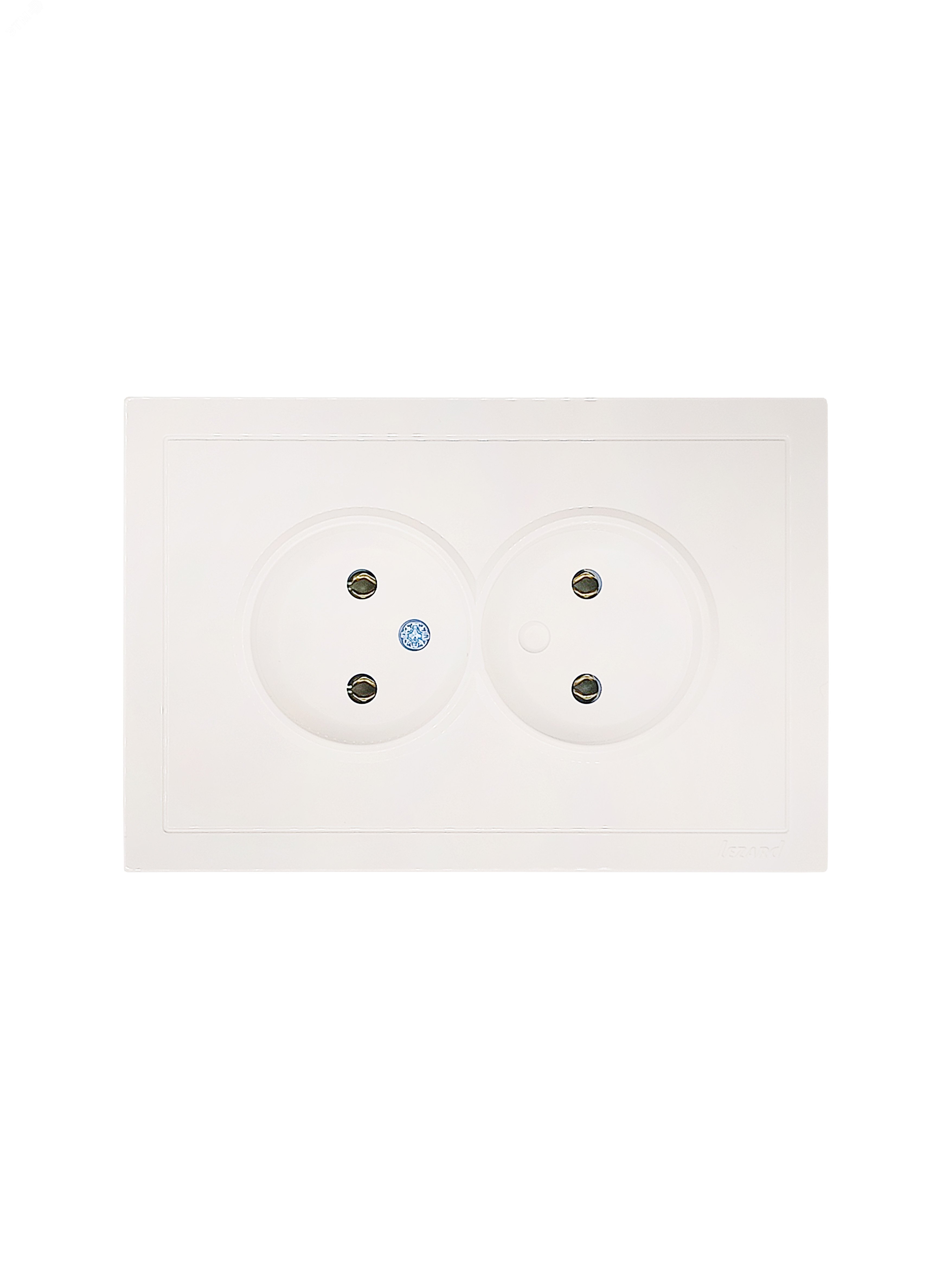 Изображение товара ЗУМ Розетка двойная без заземления 16А слоновая кость Lezard 704-9000-128BQC