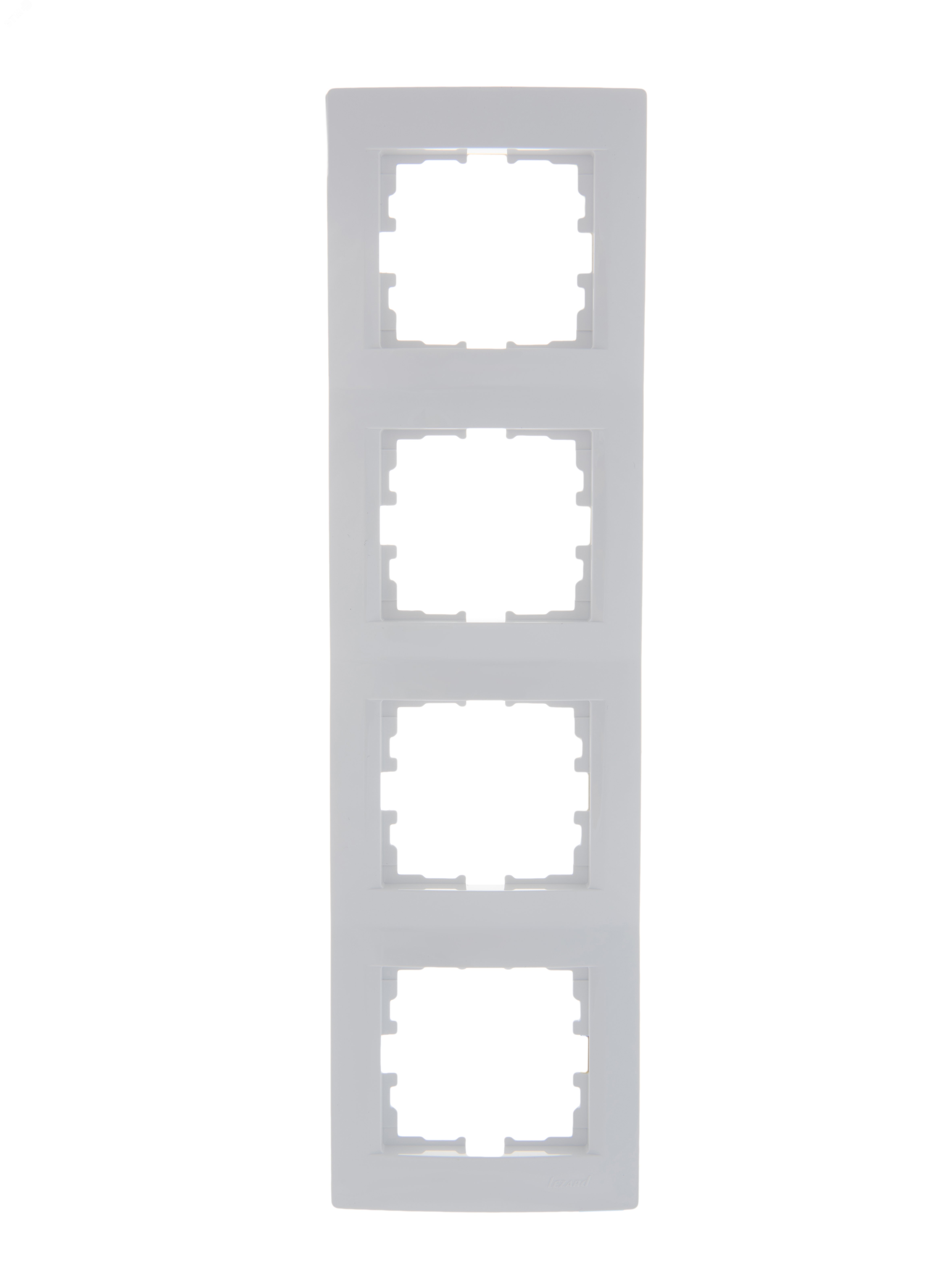 KARINA Рамка 4-ая вертикальная б/вст белая (10шт/120шт) 707-0200-154 Lezard