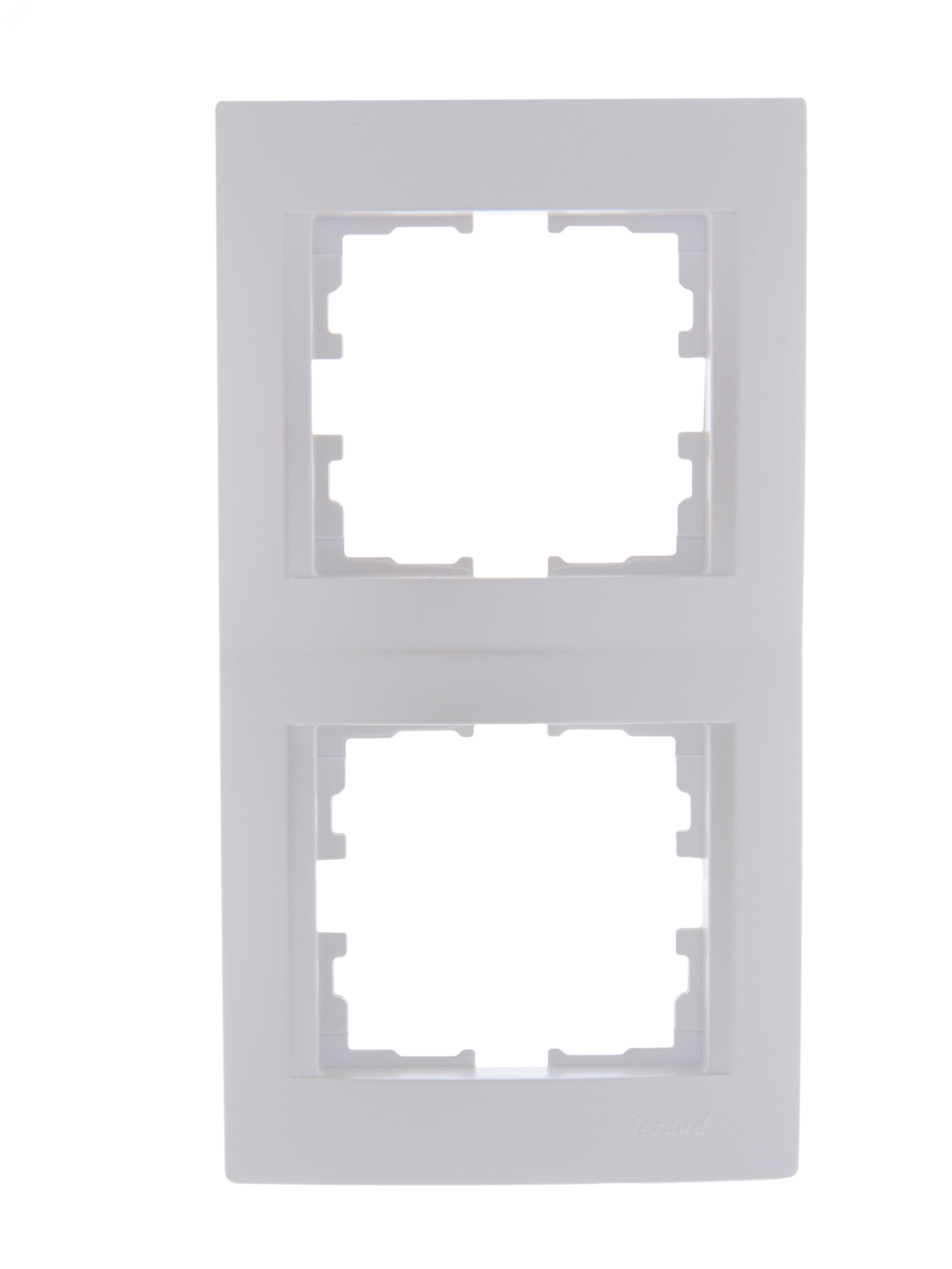 KARINA Рамка 2-ая вертикальная б/вст жемчужно-белый перламутр (10шт/120шт) 707-3000-152 Lezard