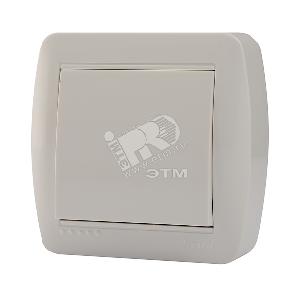 Изображение товара Одноклавишный наружный выключатель белого цвета серия DEMET Lezard