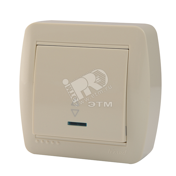 Изображение товара Демет Выключатель проходной с подсветкой крем (шт)