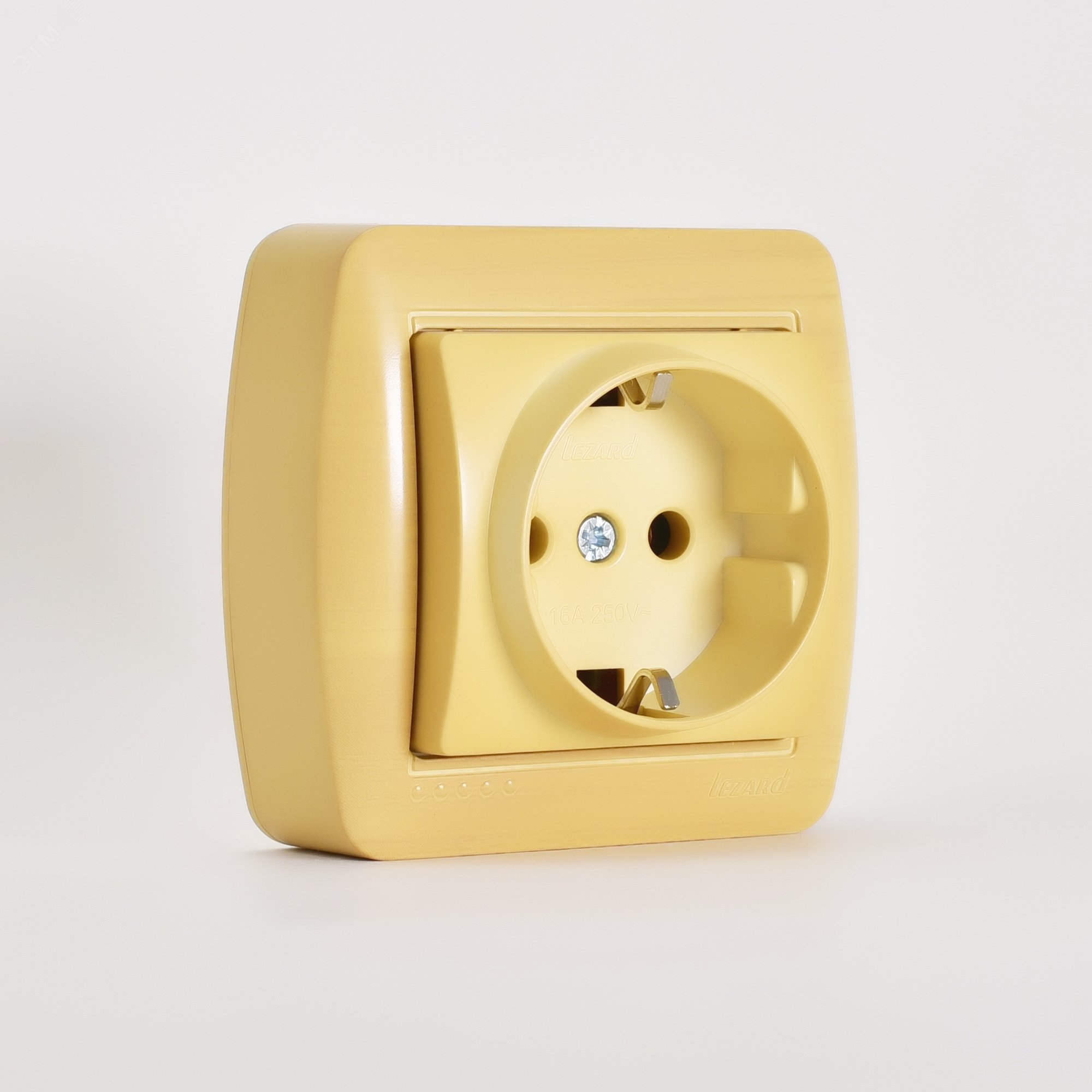 Изображение товара Демет Розетка силовая наружная с заземлением ясень IP20 16А