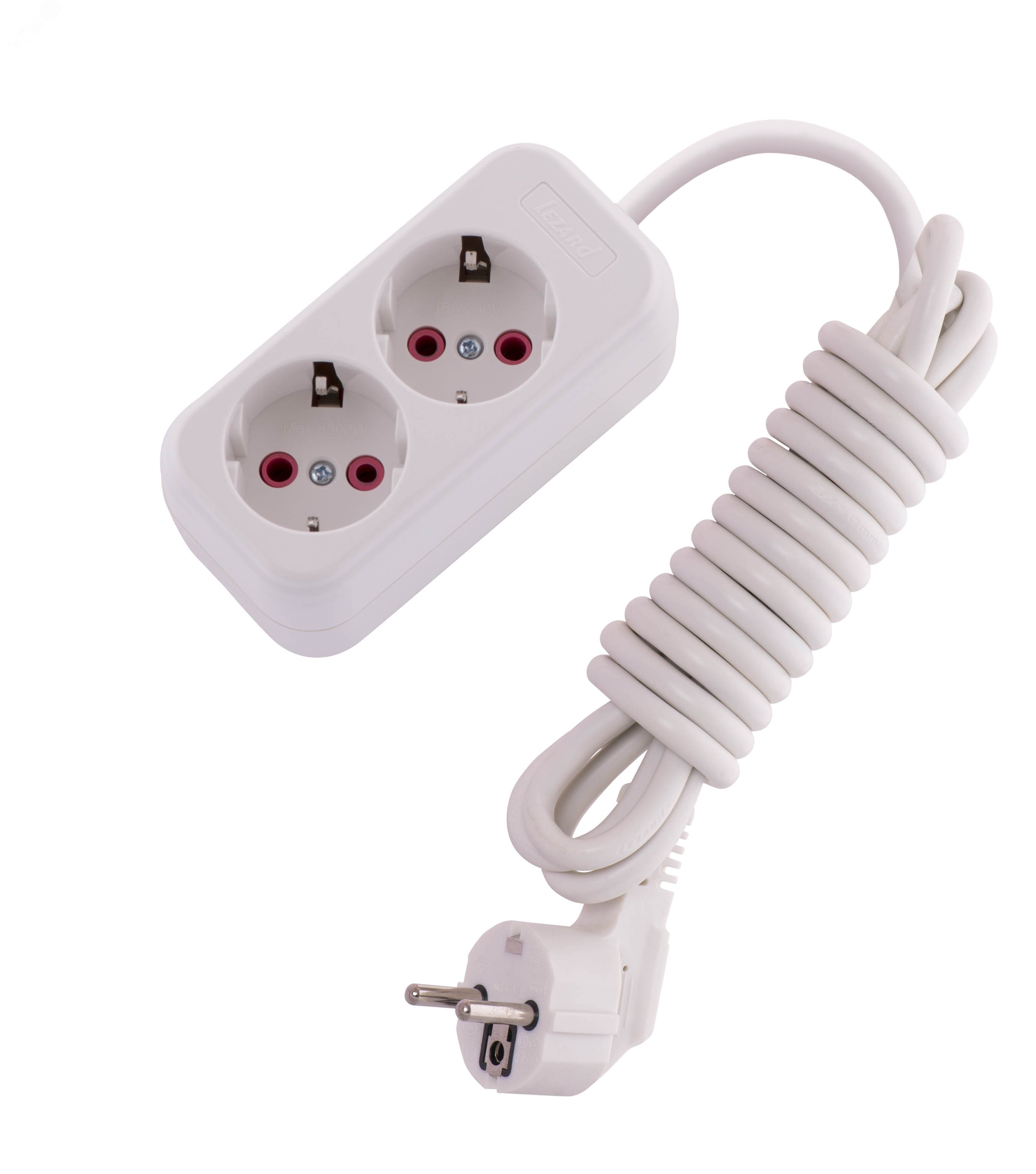 Изображение товара Удлинитель с заземлением 2 входа 3 метра