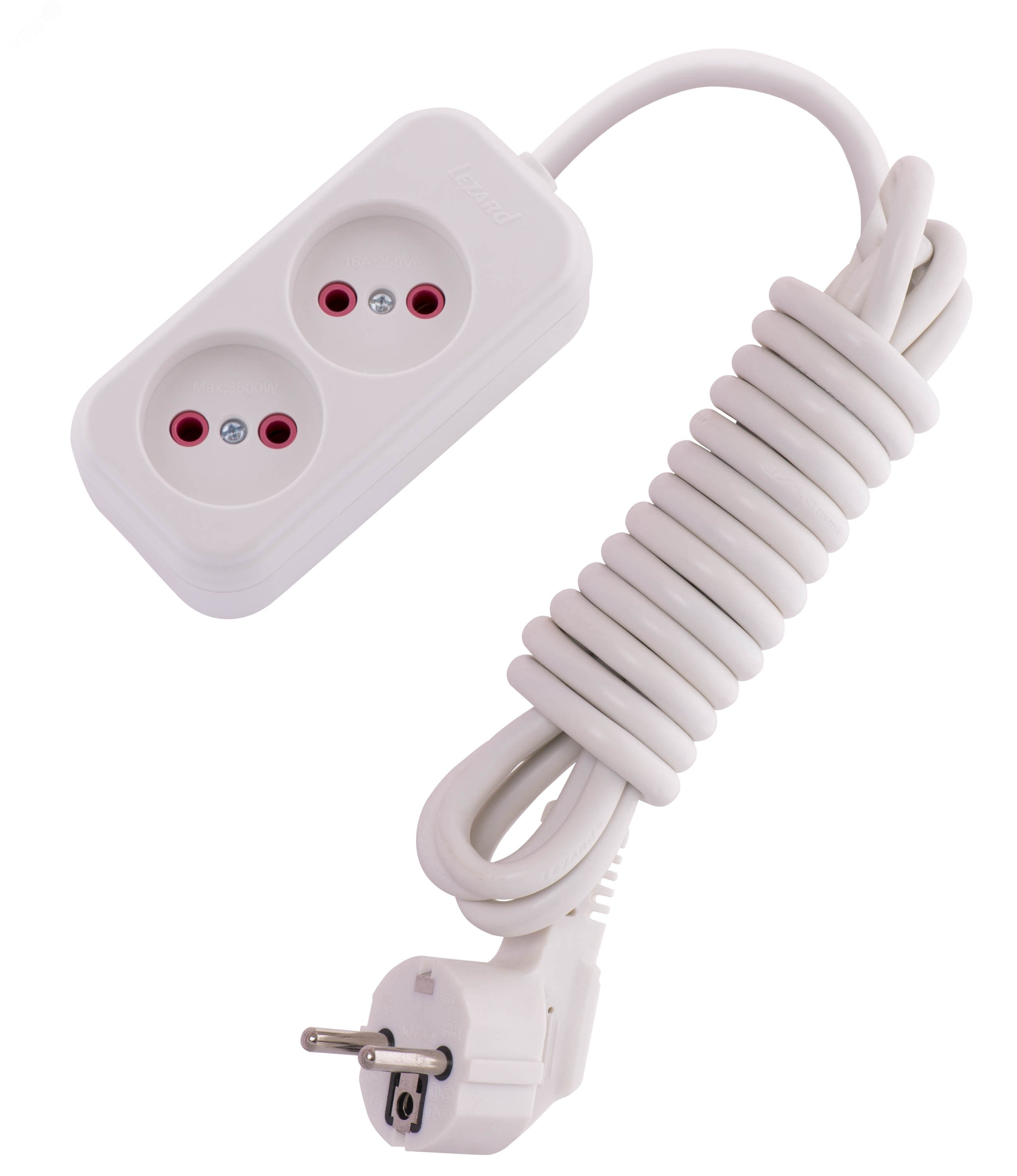 Изображение товара Удлинитель без заземления 2 входа 3 метра — электротехническое устройство