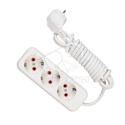 Изображение товара Удлинитель 3 розетки шнур 3м с заземлением Lezard