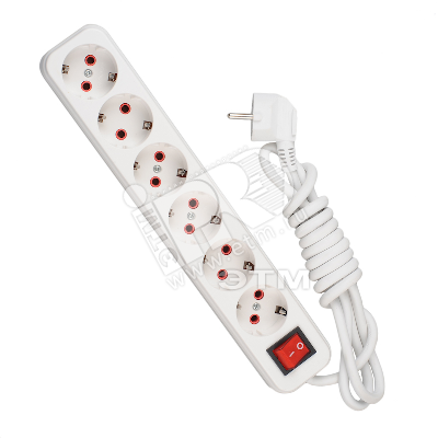 Изображение товара Удлинитель 6х3м с заземлением и выключателем Lezard