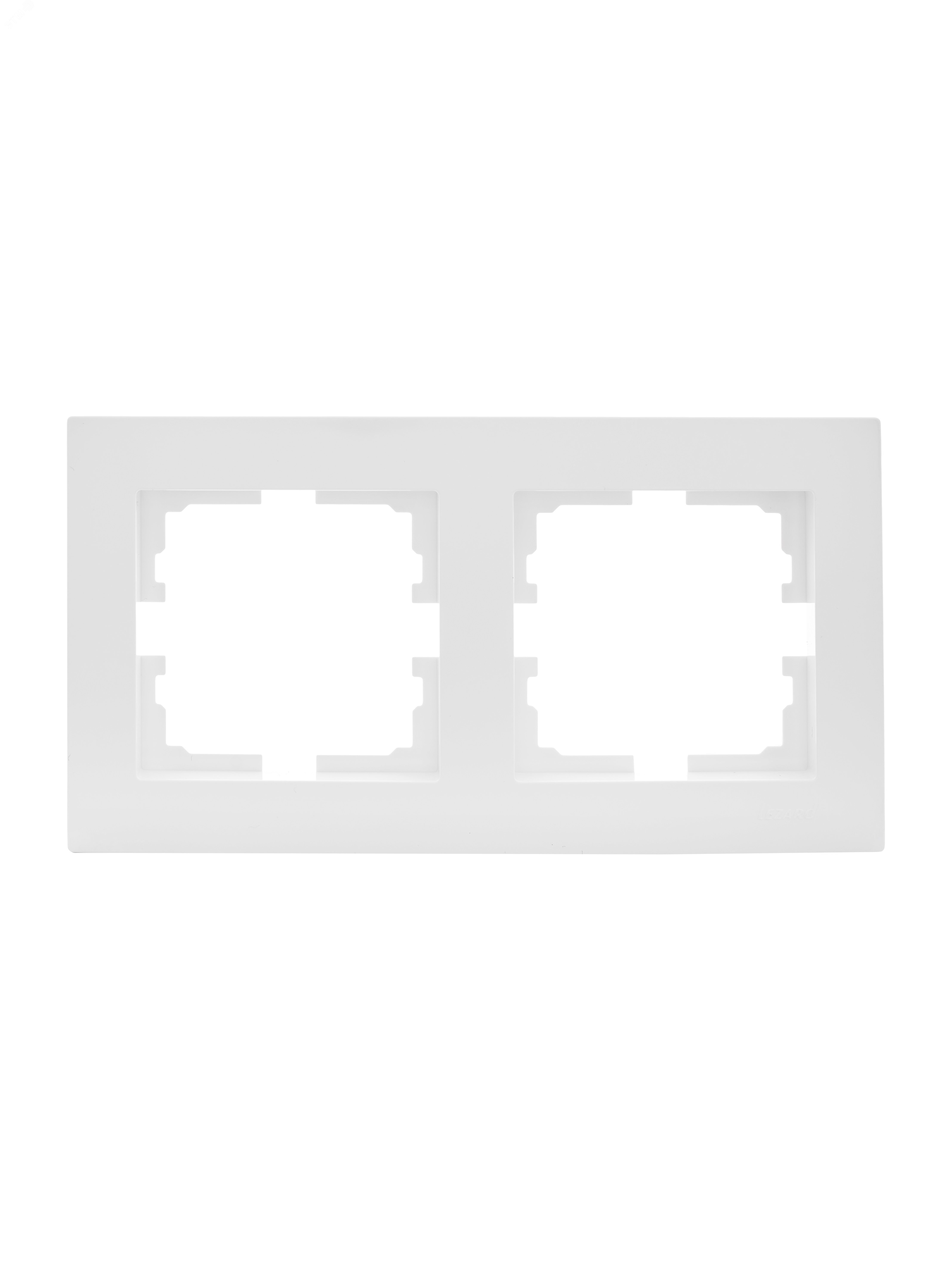 Изображение товара VESNA Рамка 2-ая горизонтальная б/вст белая 2 поста качество гарантия