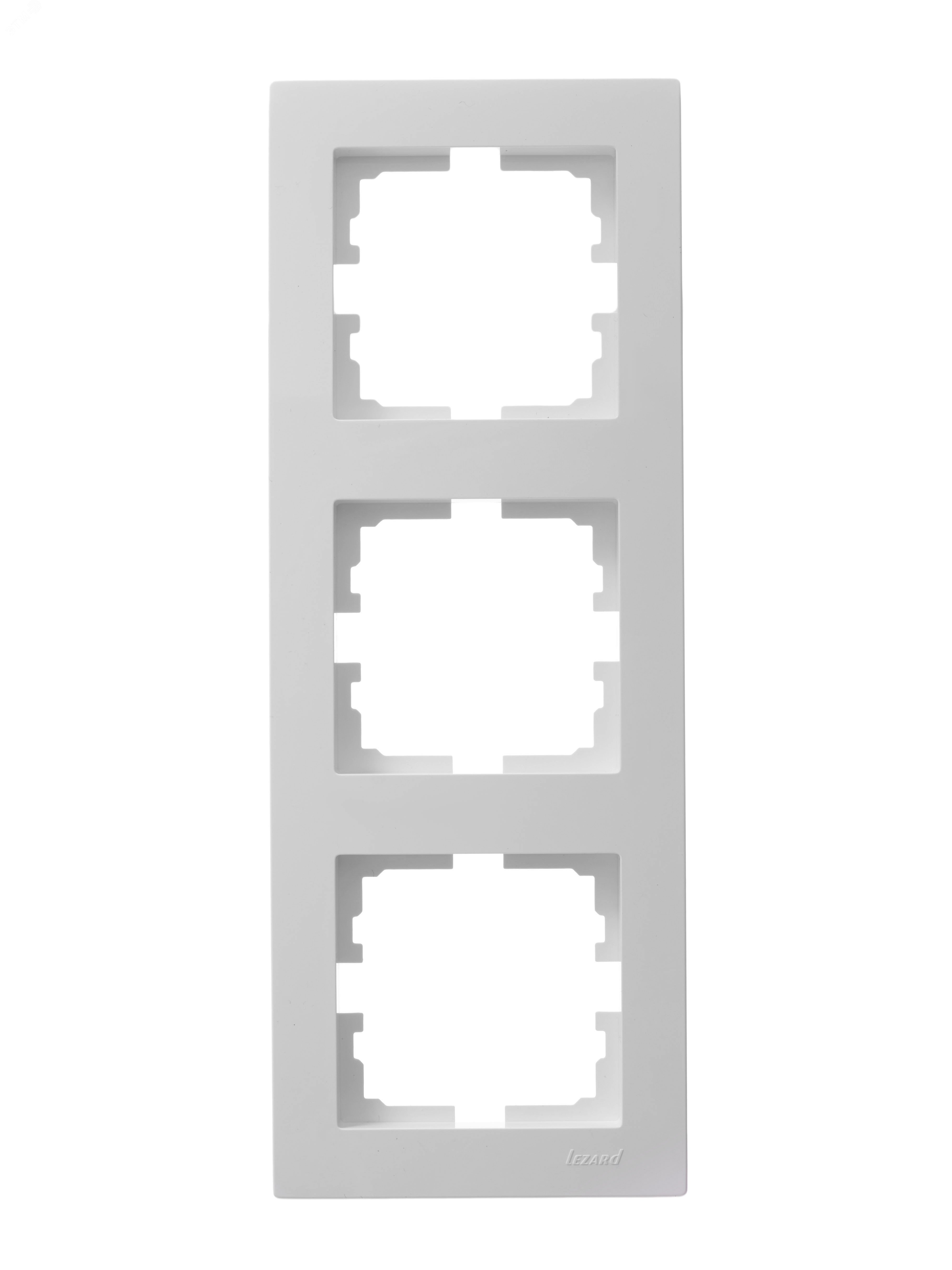 VESNA Рамка 3-ая вертикальная б/вст белая 742-0200-153 Lezard