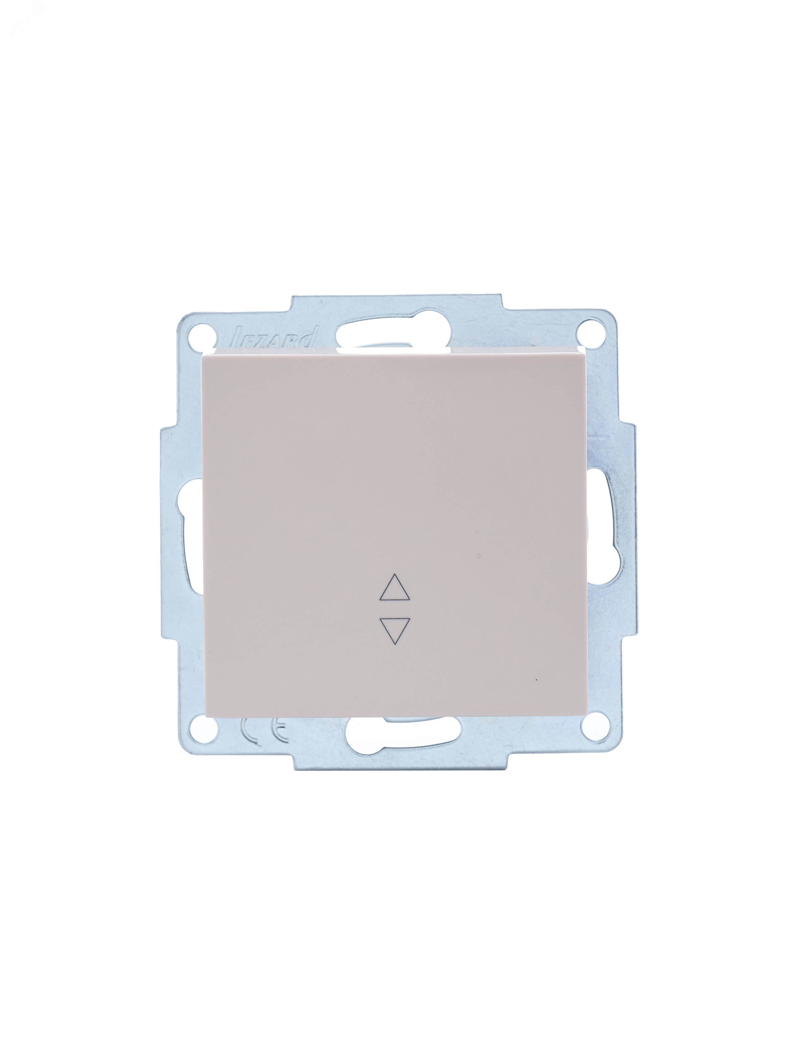 Изображение товара Выключатель проходной Vesna кремовый одноклавишный скрытый монтаж