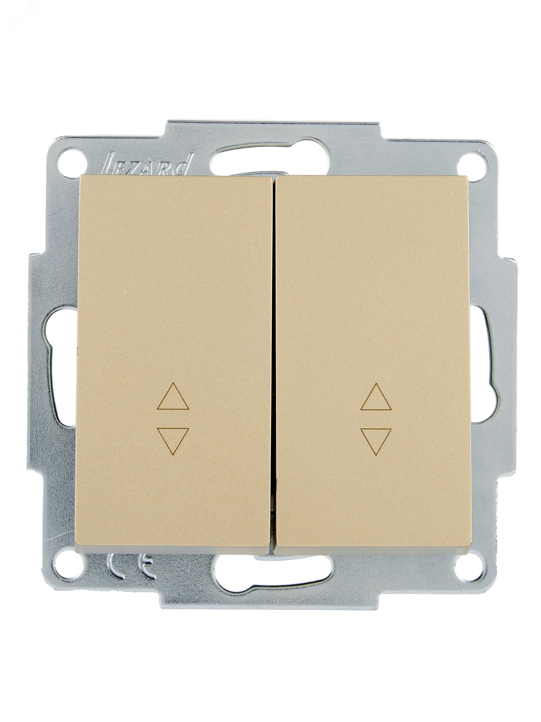 Изображение товара Выключатель проходной двойной золото VESNA для управления двумя источниками освещения