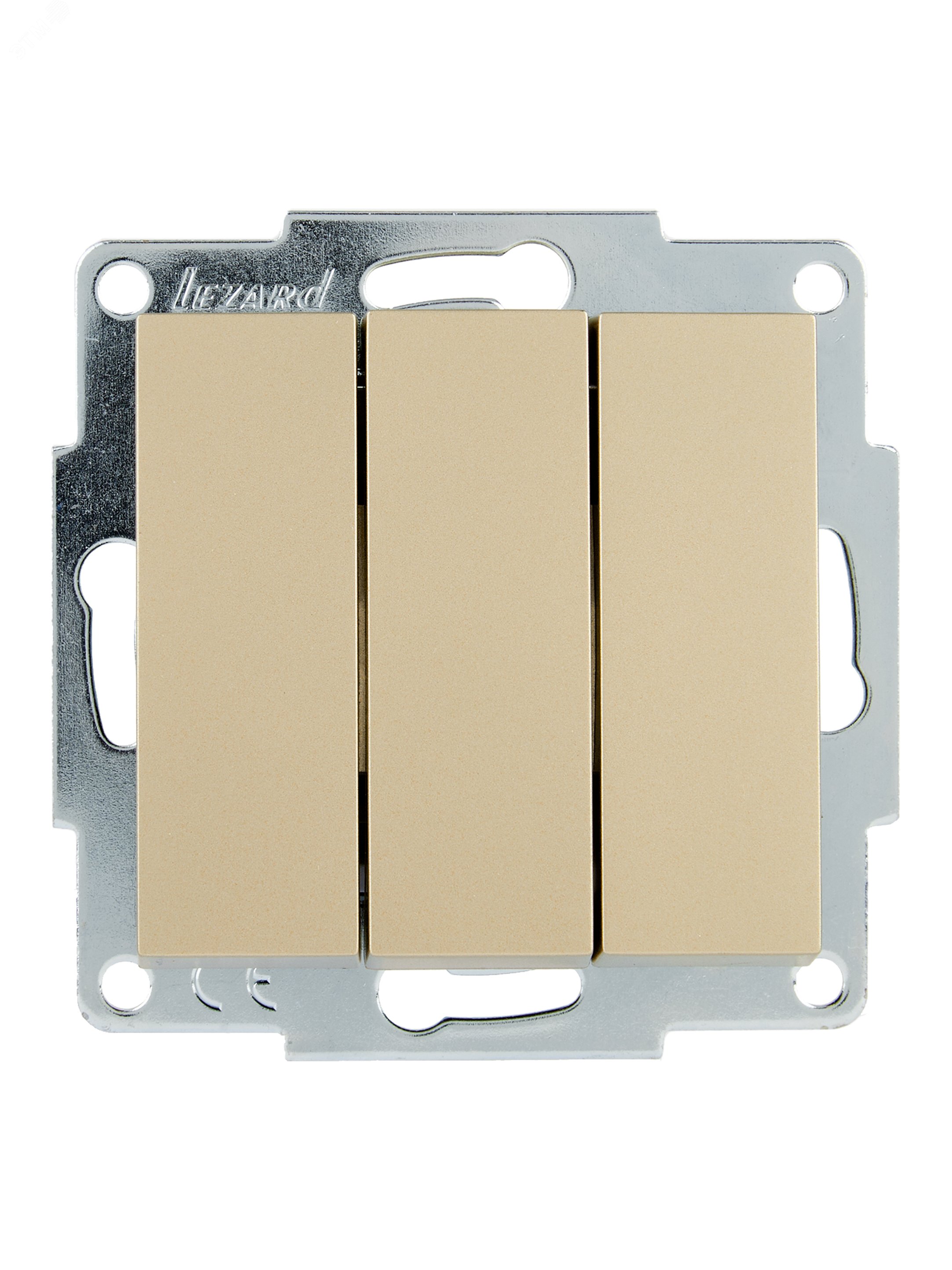 Изображение товара VESNA Выключатель тройной золото высокое качество доставка по России