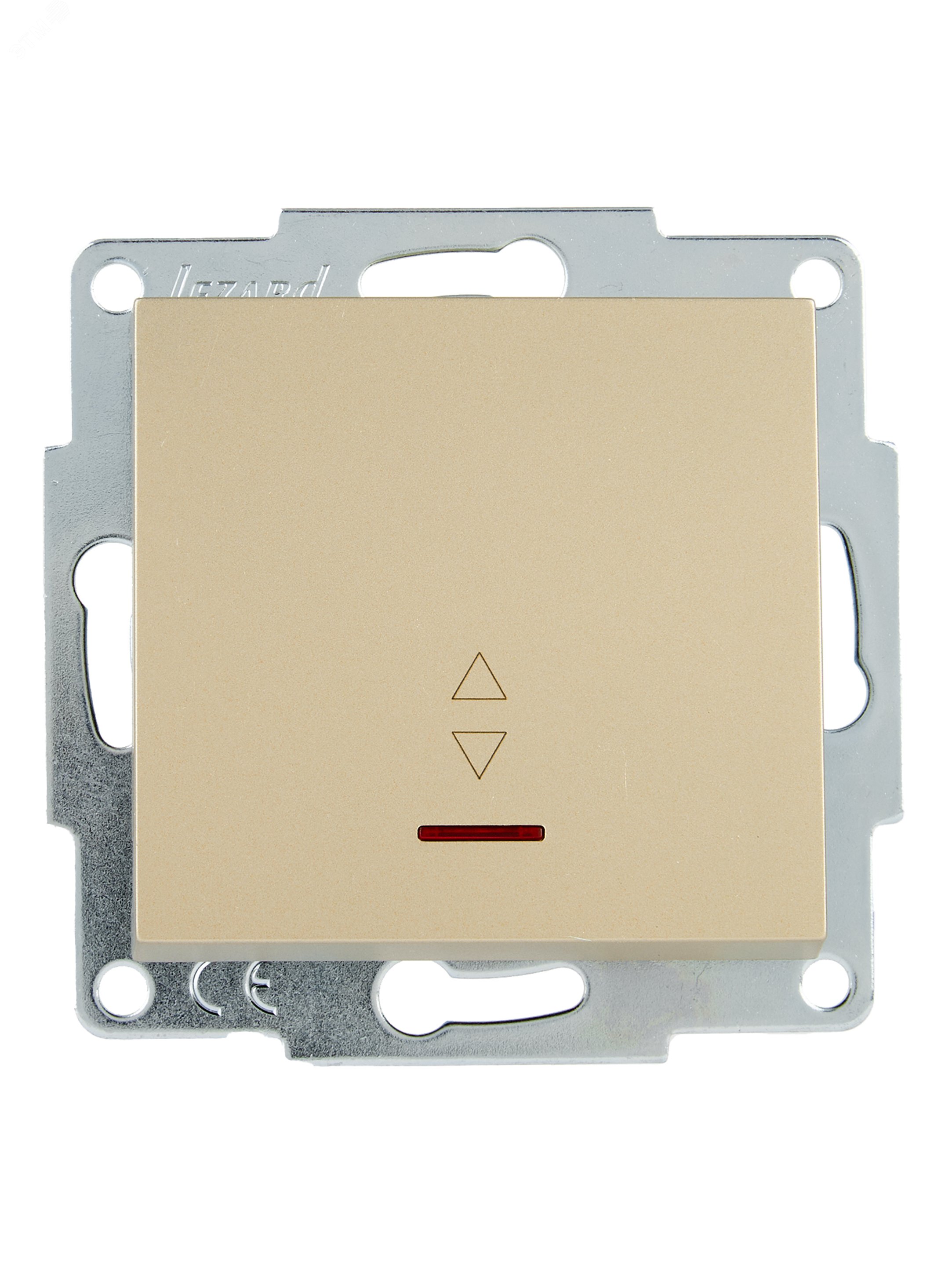 Изображение товара Выключатель проходной с подсветкой золото от VESNA для дома и офиса